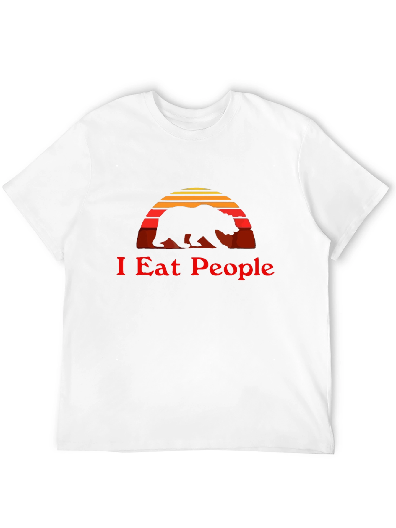 Funny Bear I Eat People T-Shirt Black