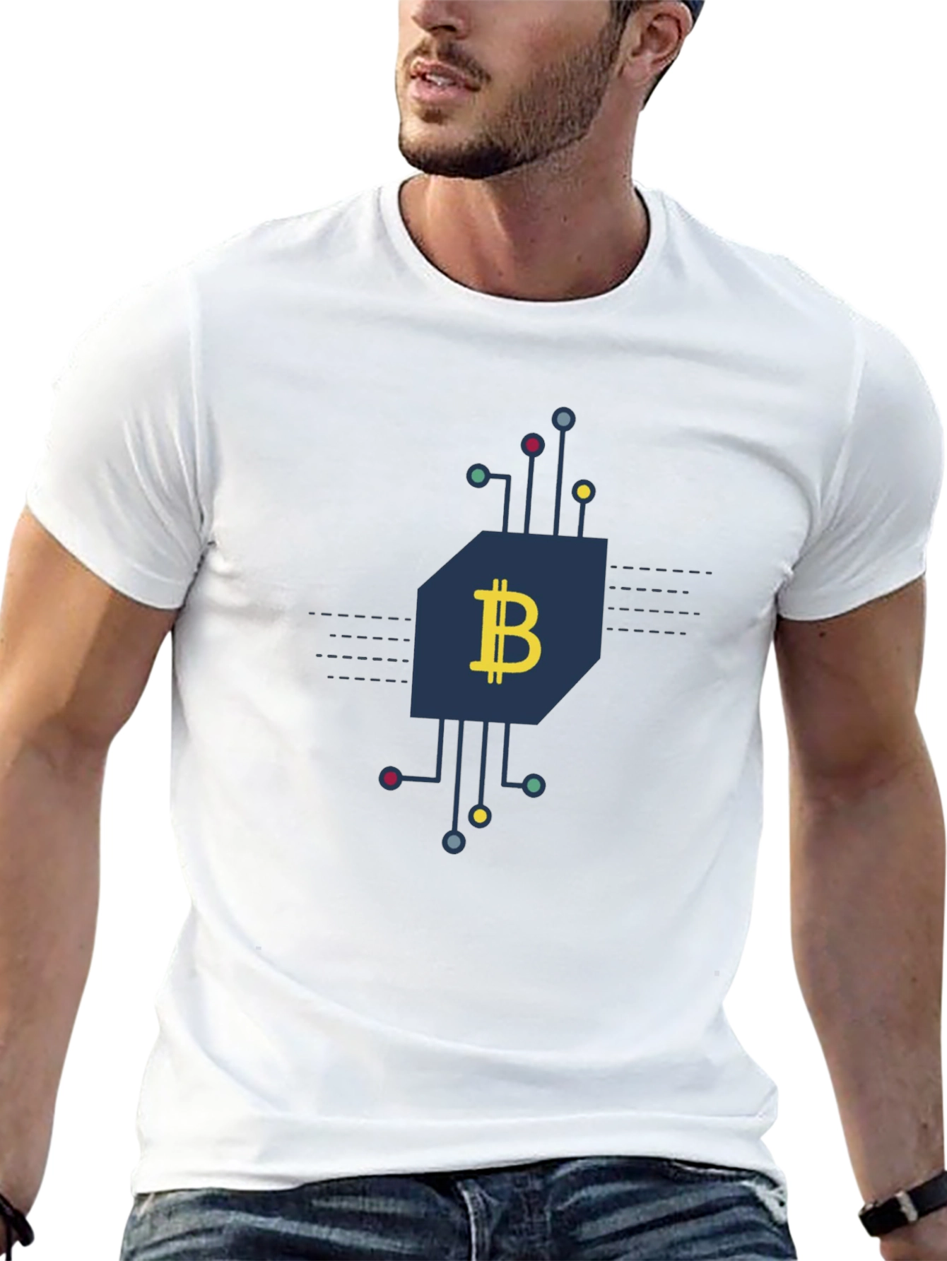 Bitcoin Circuit Black T-Shirt - Crypto Currency Tee