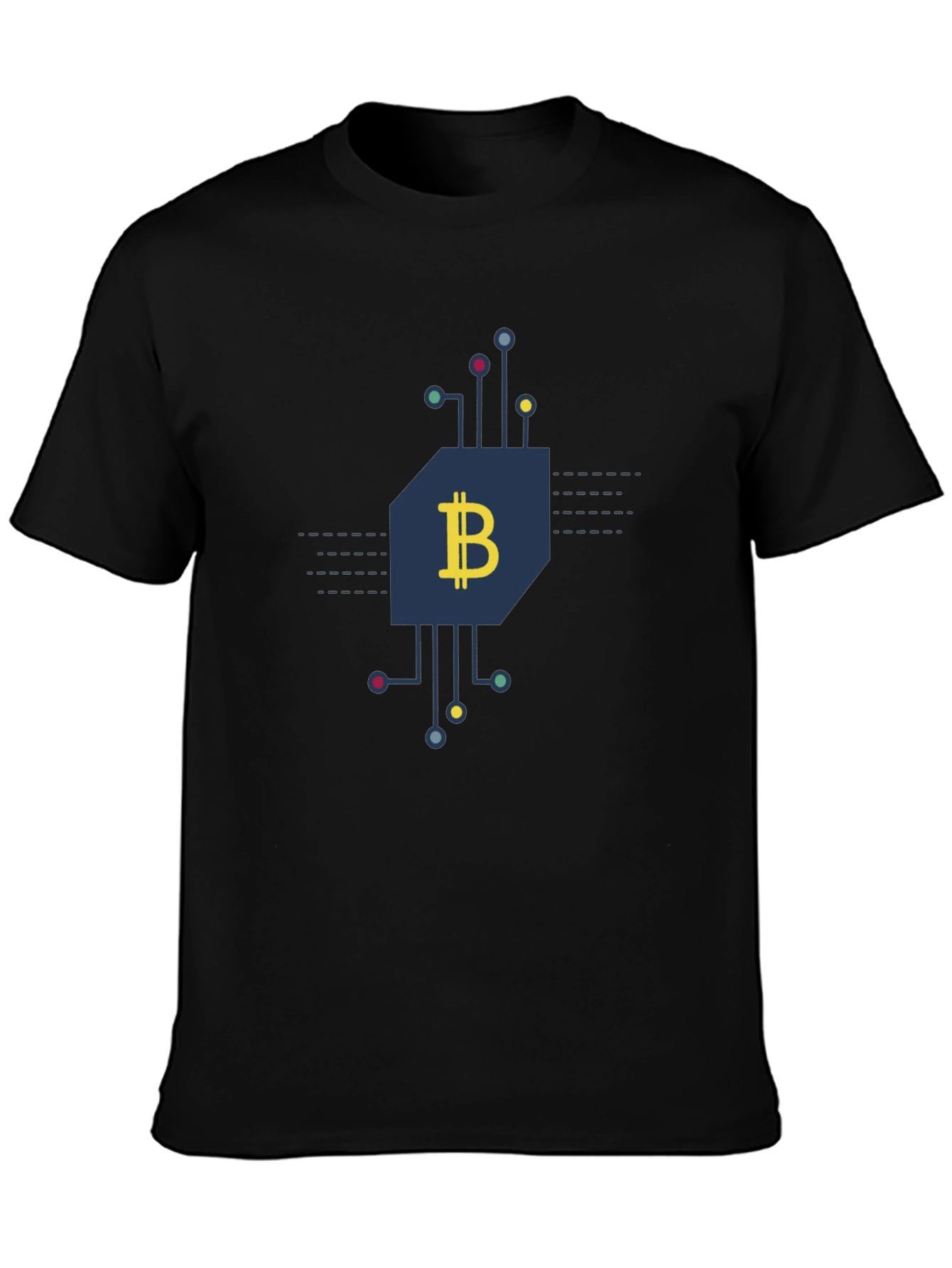 Bitcoin Circuit Black T-Shirt - Crypto Currency Tee