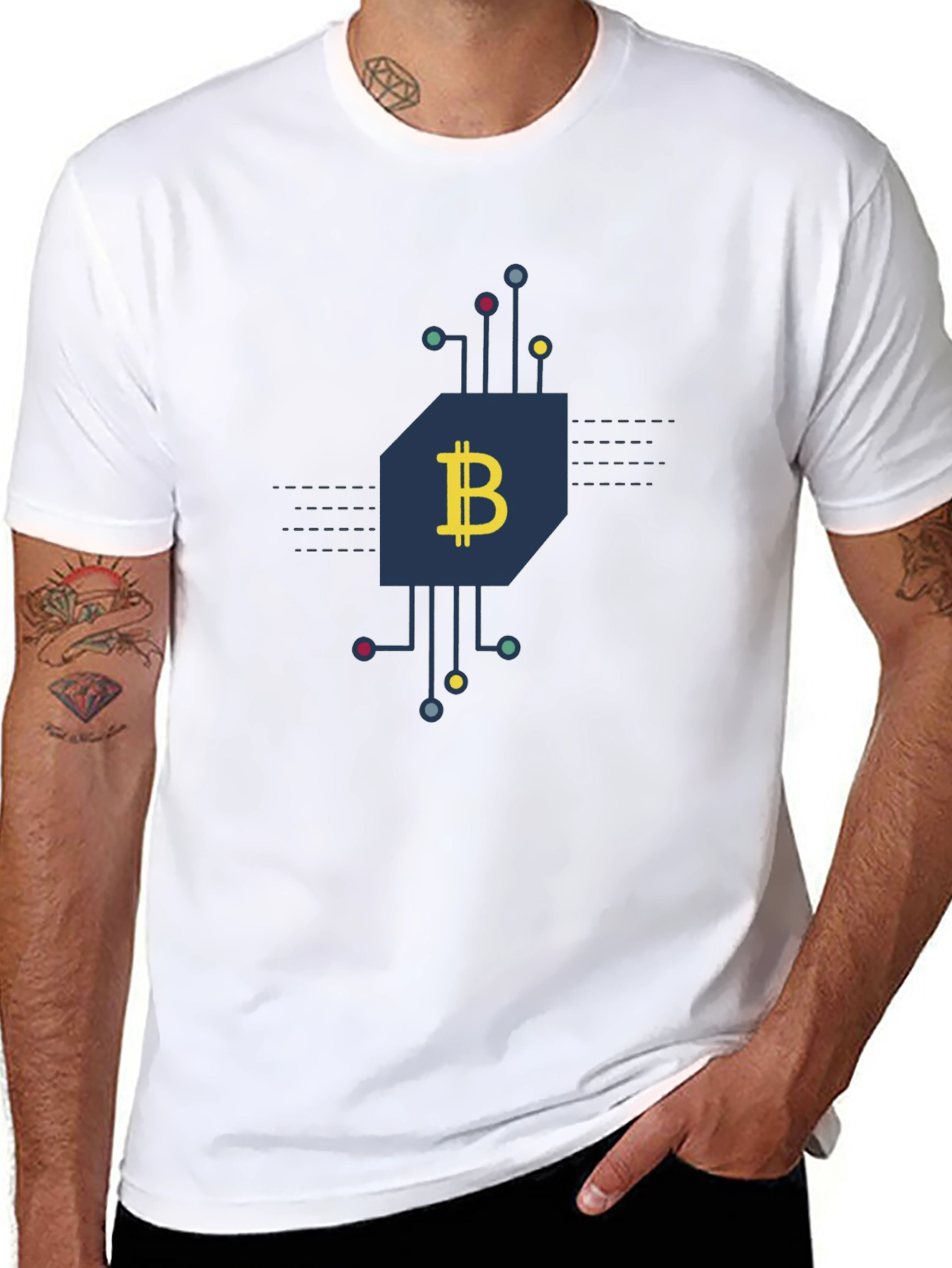 Bitcoin Circuit Black T-Shirt - Crypto Currency Tee
