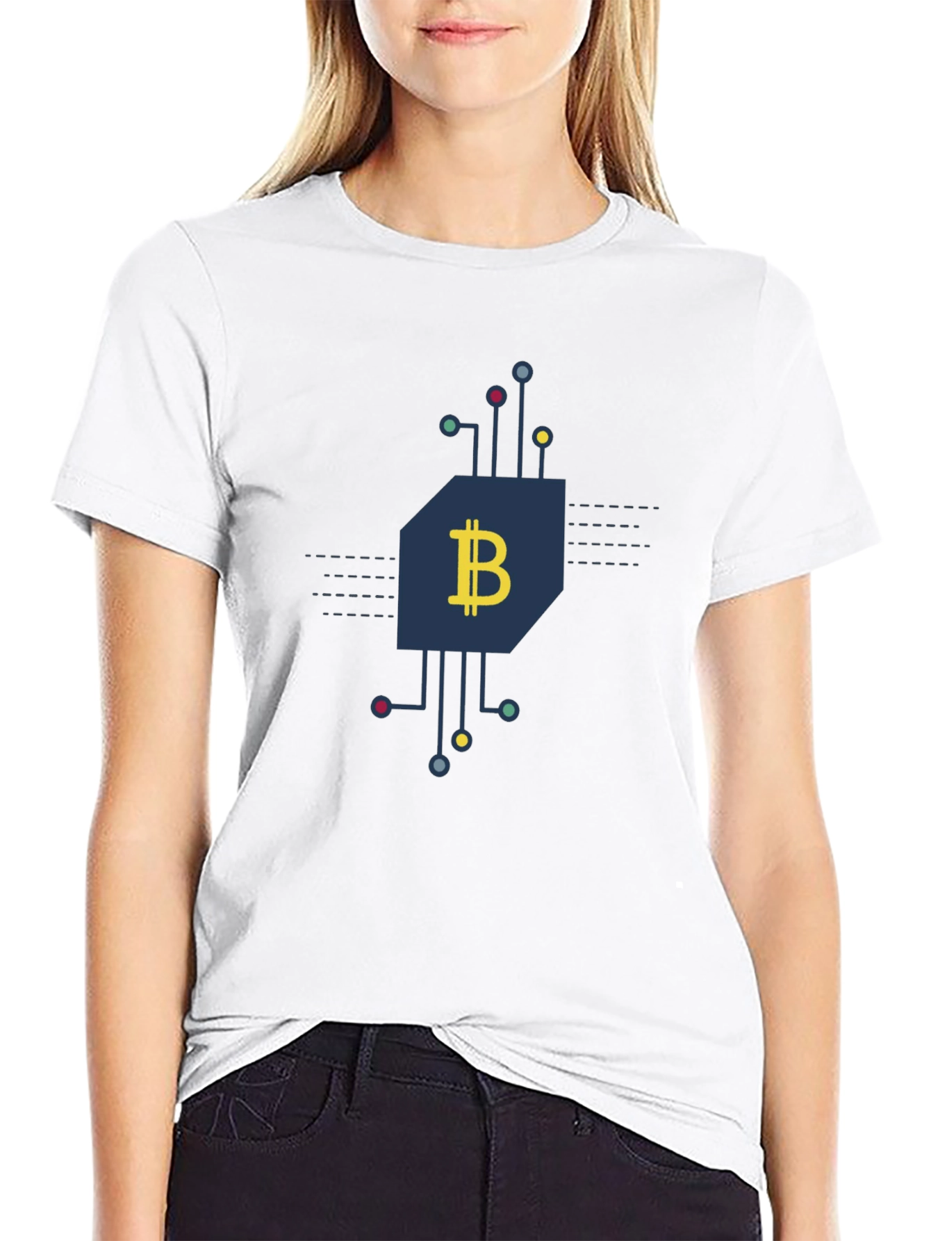 Bitcoin Circuit Black T-Shirt - Crypto Currency Tee