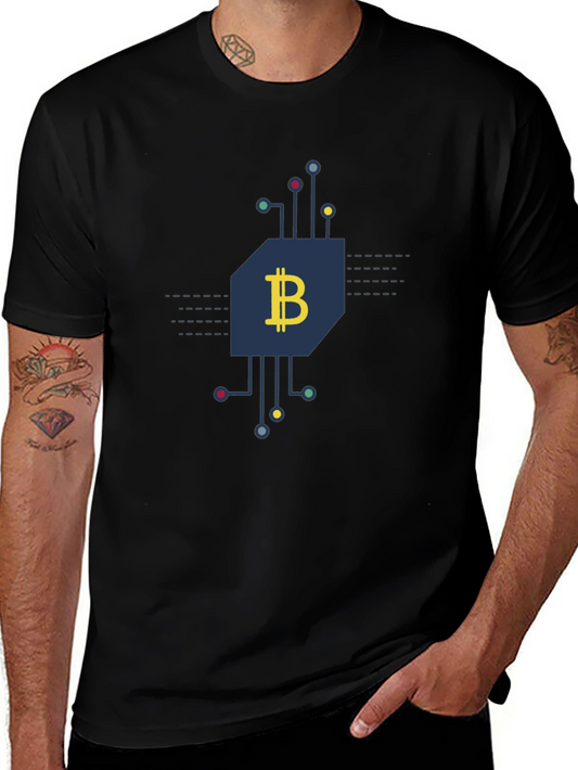 Bitcoin Circuit Black T-Shirt - Crypto Currency Tee