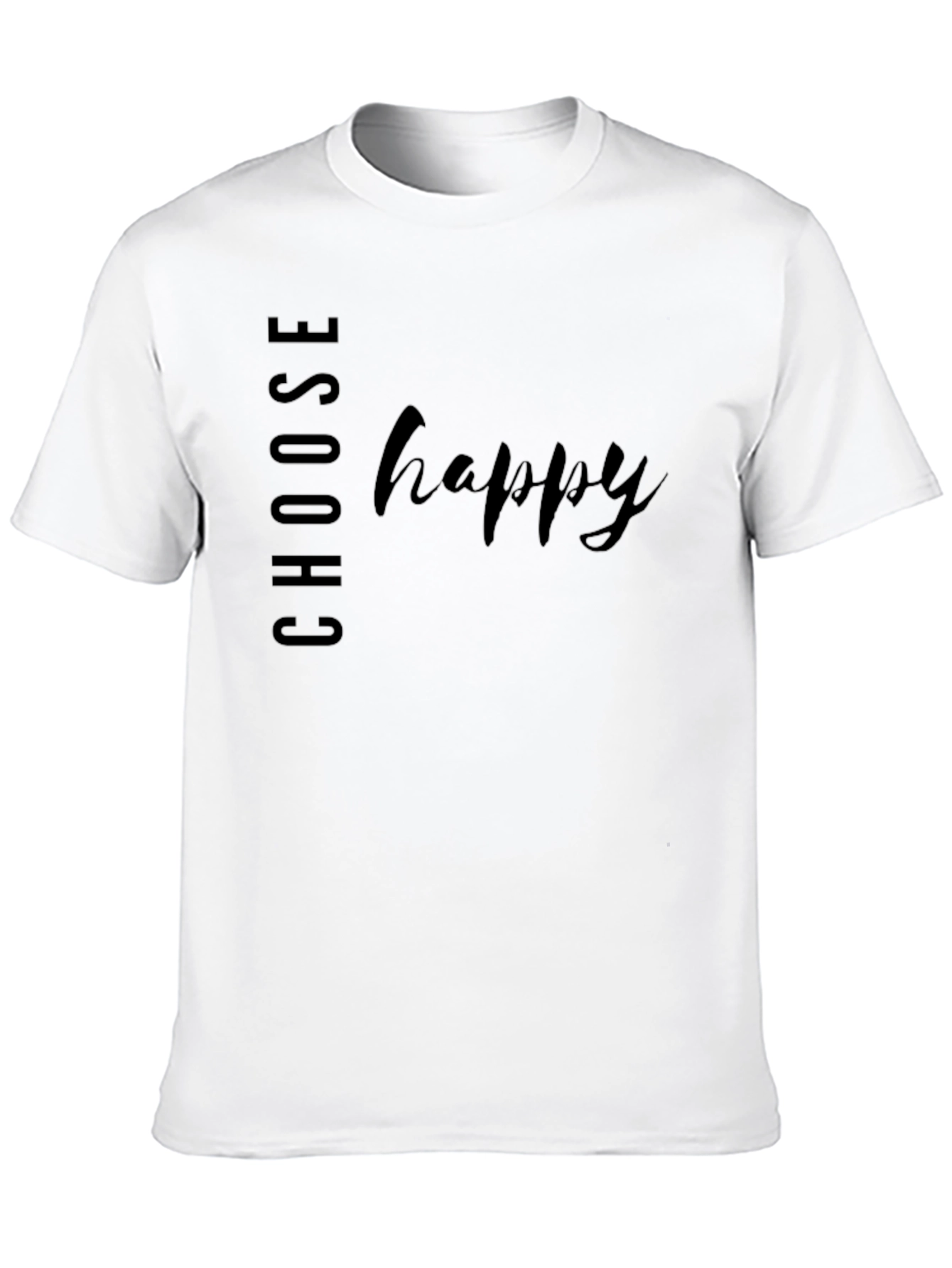 Choose Happy Black Graphic Tee - Inspirational Shirt