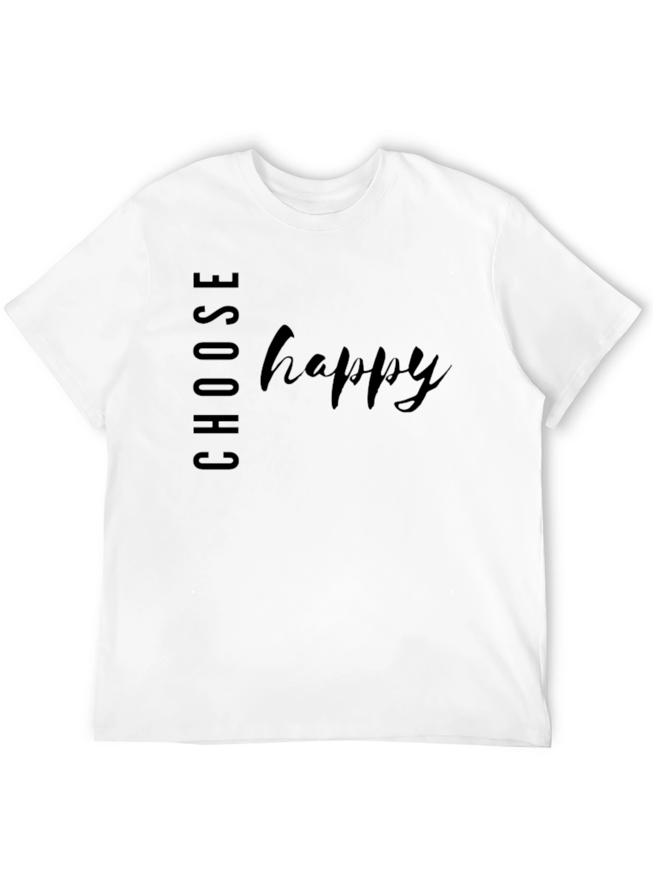 Choose Happy Black Graphic Tee - Inspirational Shirt