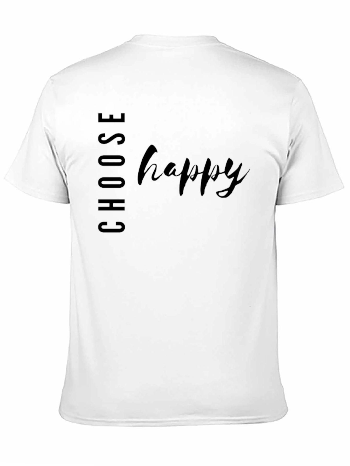 Choose Happy Black Graphic Tee - Inspirational Shirt