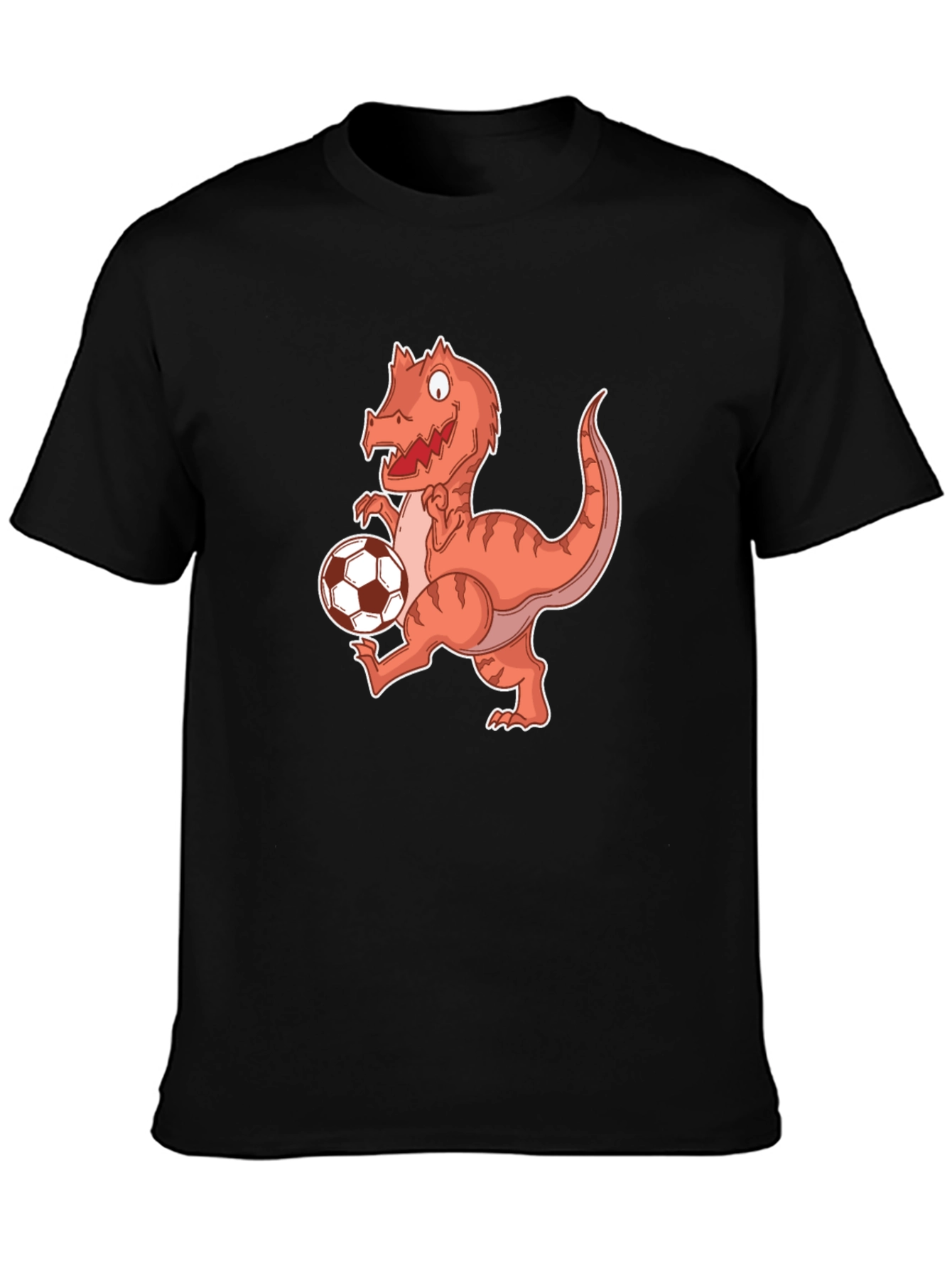 Dinosaur Soccer Player Graphic T-Shirt