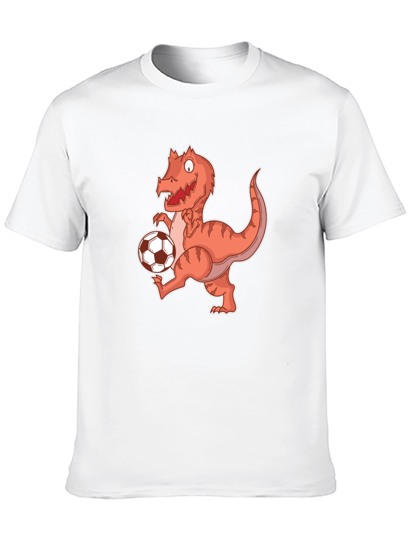 Dinosaur Soccer Player Graphic T-Shirt