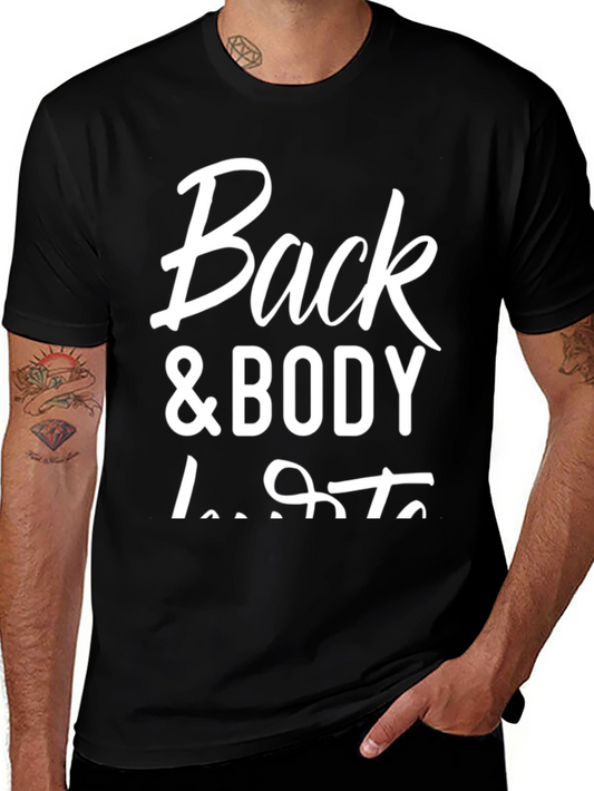 Back & Body Dude Lifts Black Graphic Tee