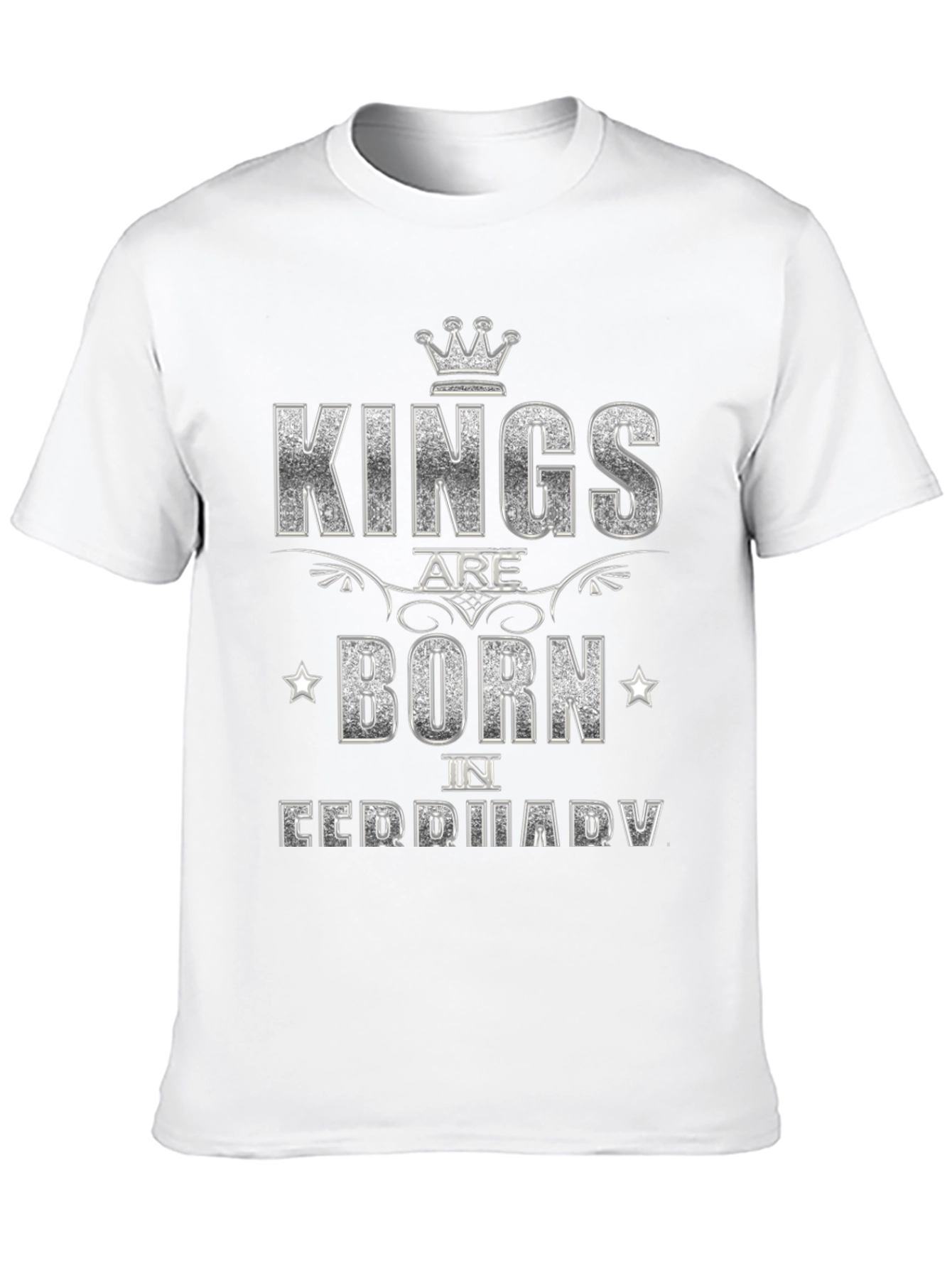 Kings Are Born In February Black T-Shirt