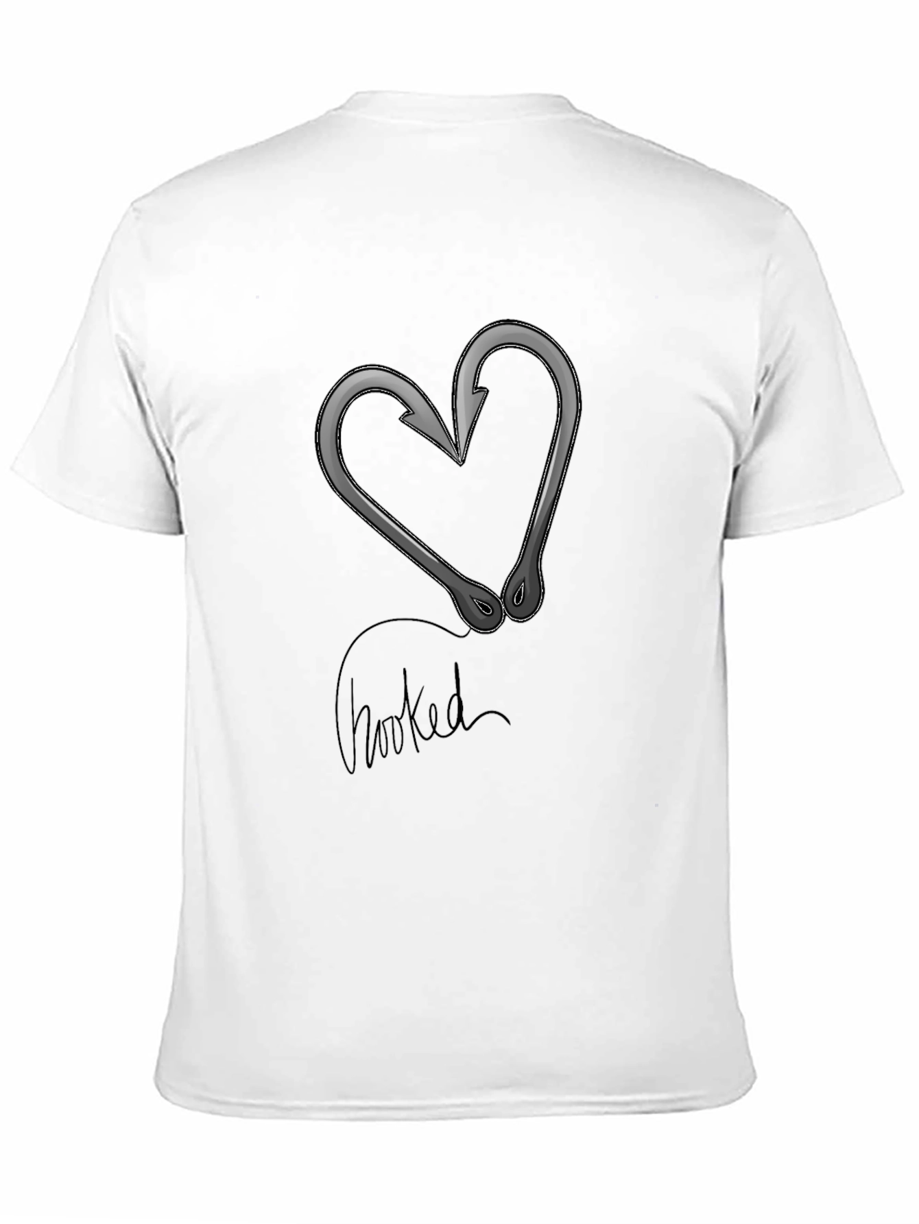 Hooked Heart Graphic T-Shirt - Black Cotton Tee