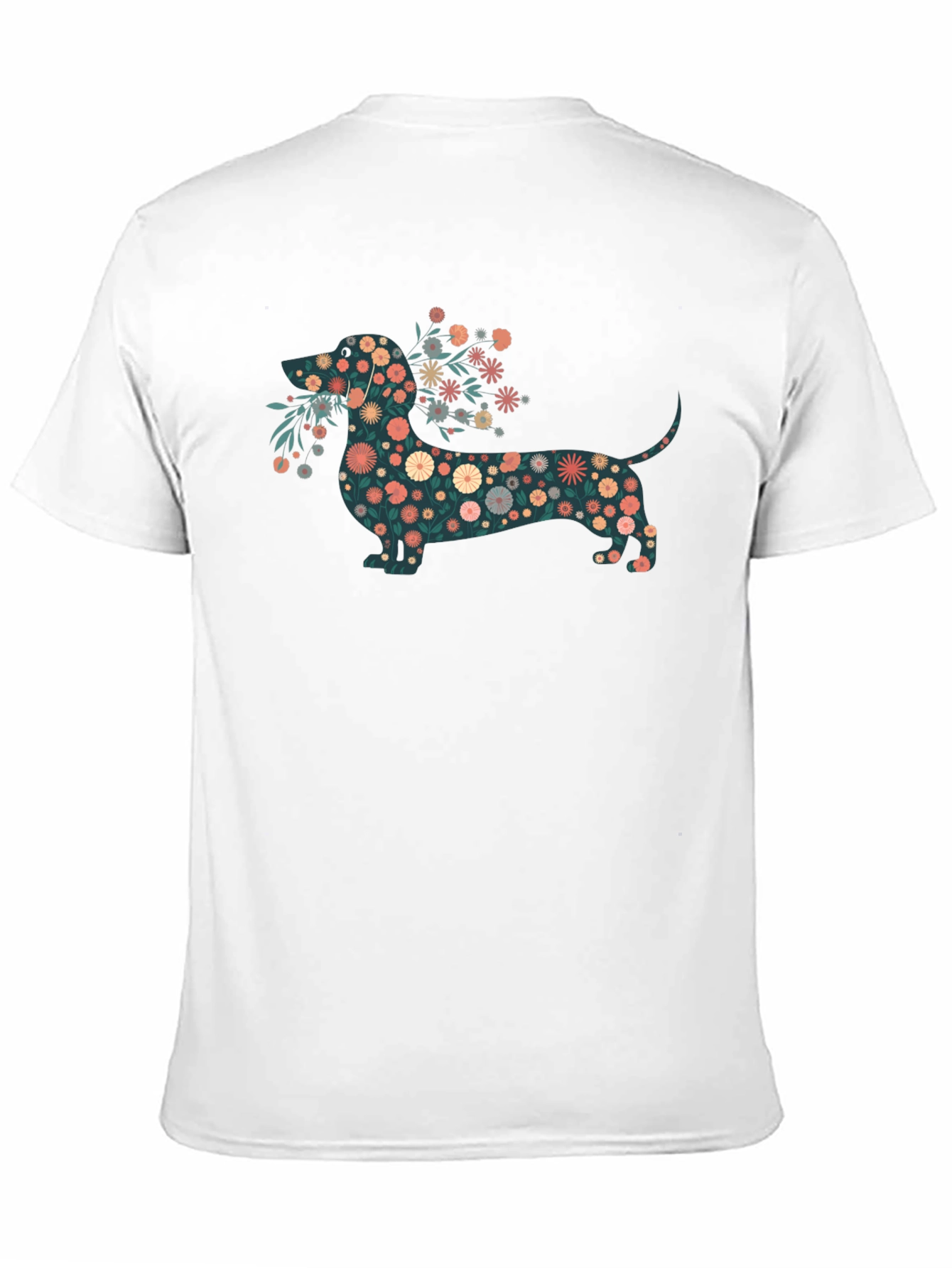 Floral Dachshund Graphic Tee - Stylish Comfort