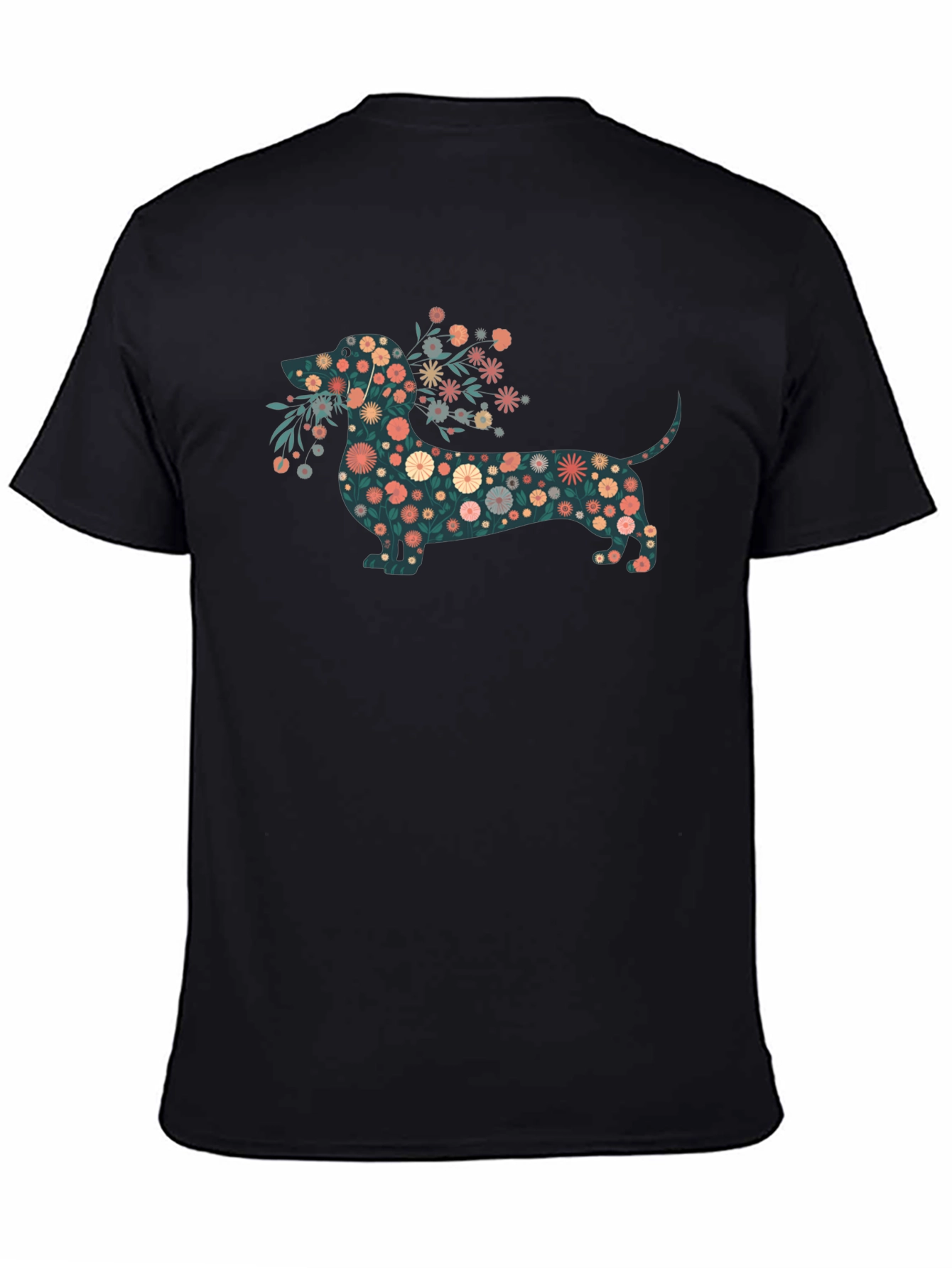 Floral Dachshund Graphic Tee - Stylish Comfort