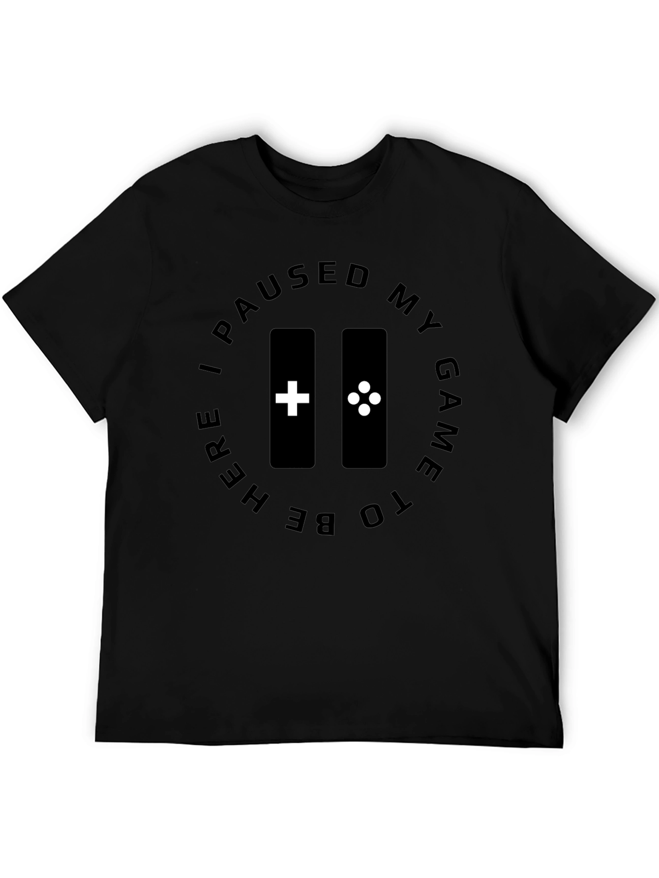 Gamer Pause T-Shirt - Black Graphic Tee