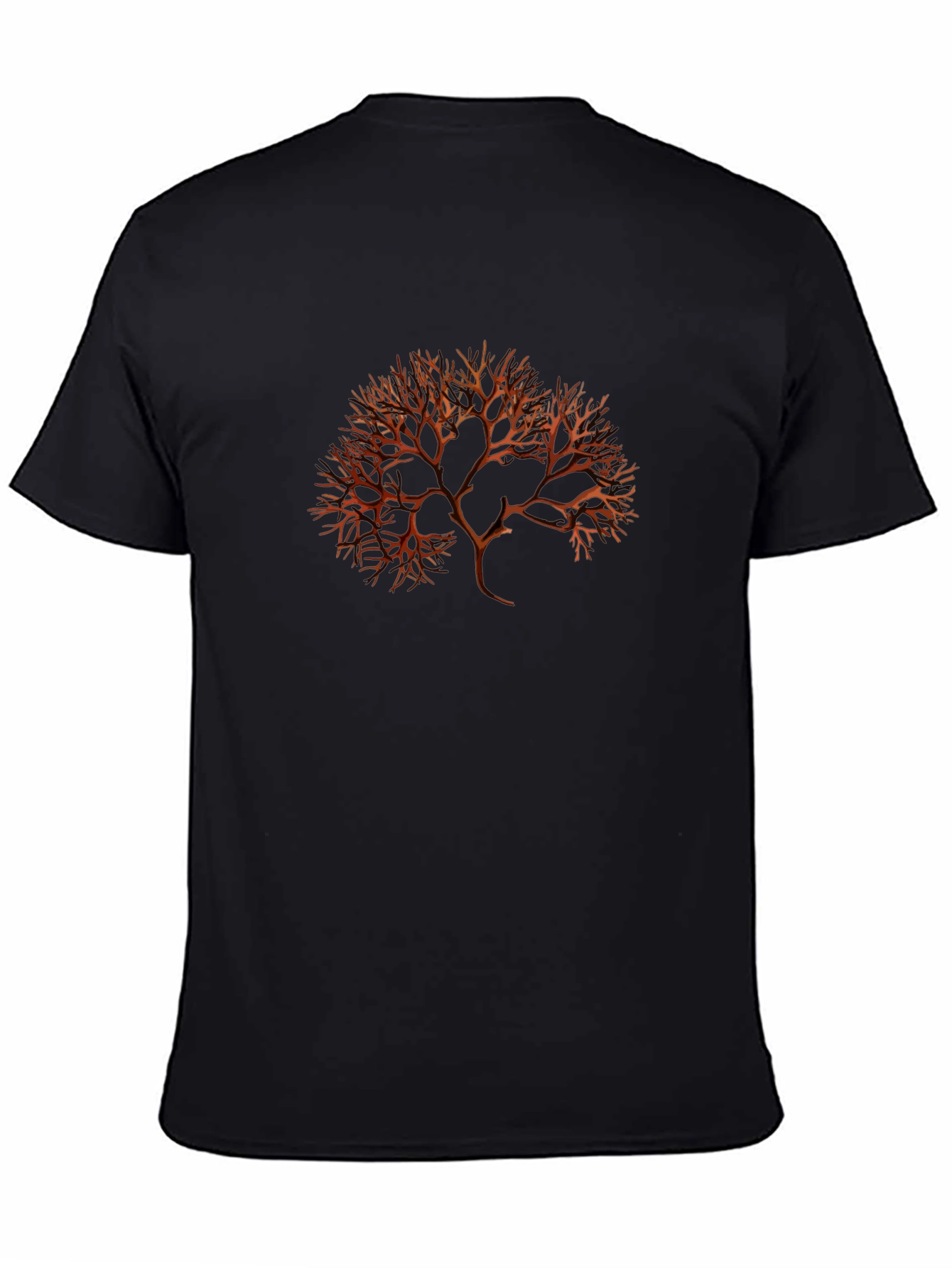 Abstract Tree Graphic Mens Black Tee