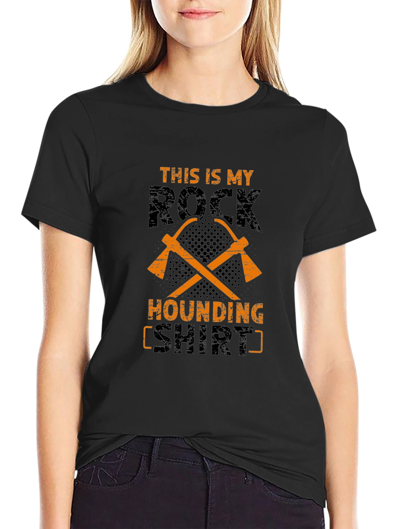 Rock Hounding T-Shirt - Miners Pickaxe Design