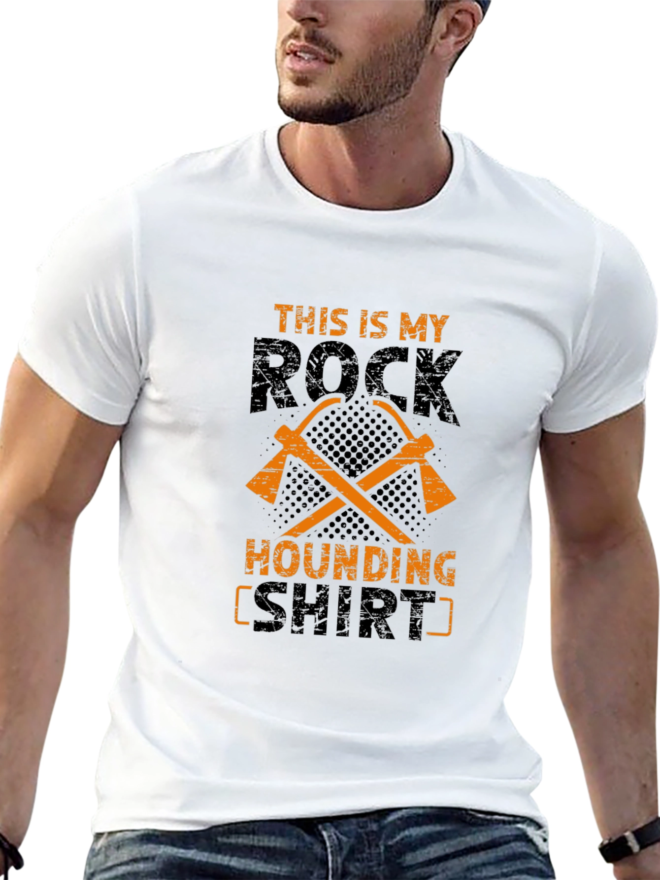 Rock Hounding T-Shirt - Miners Pickaxe Design