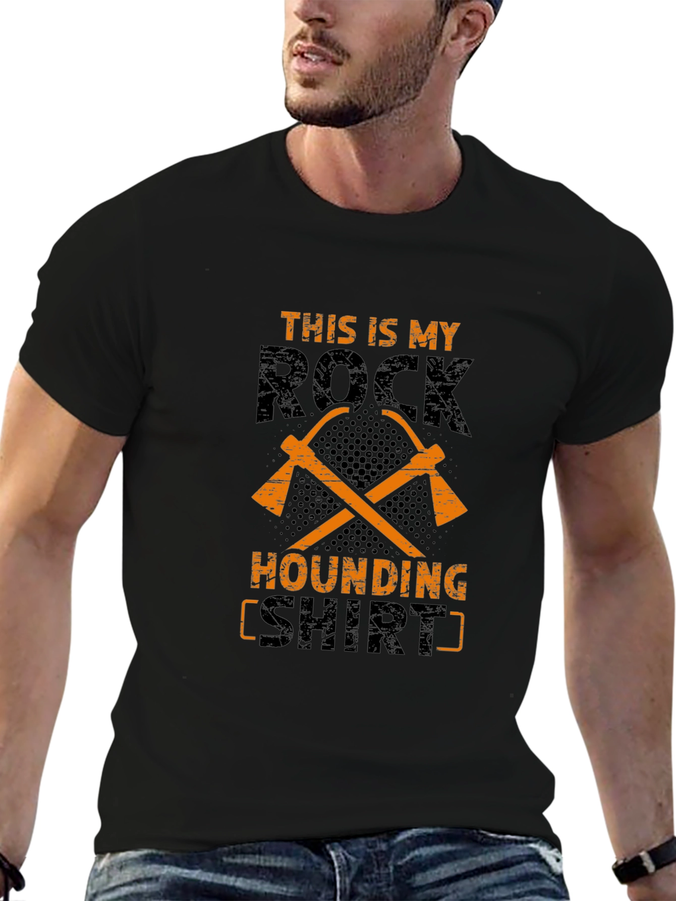 Rock Hounding T-Shirt - Miners Pickaxe Design
