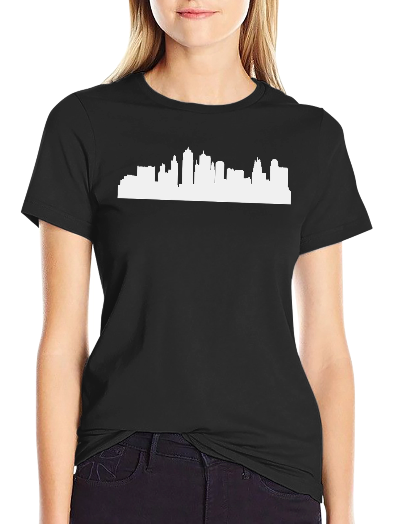Cityscape Graphic Tee - Urban Style Black T-Shirt