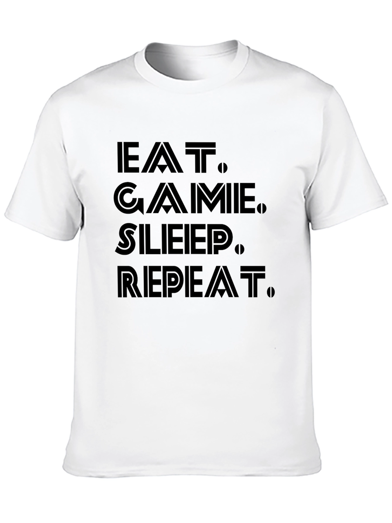 Eat Game Sleep Repeat Black Graphic Tee