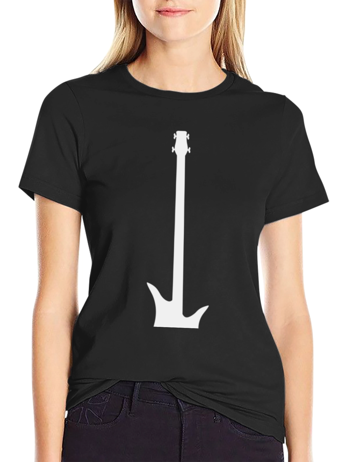 Guitar Silhouette Black T-Shirt