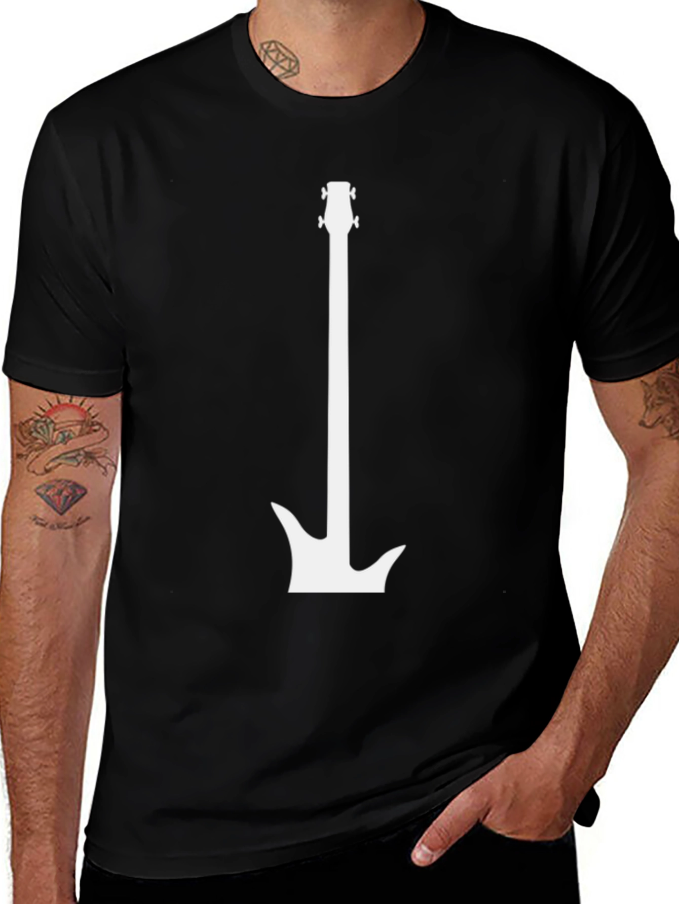 Guitar Silhouette Black T-Shirt
