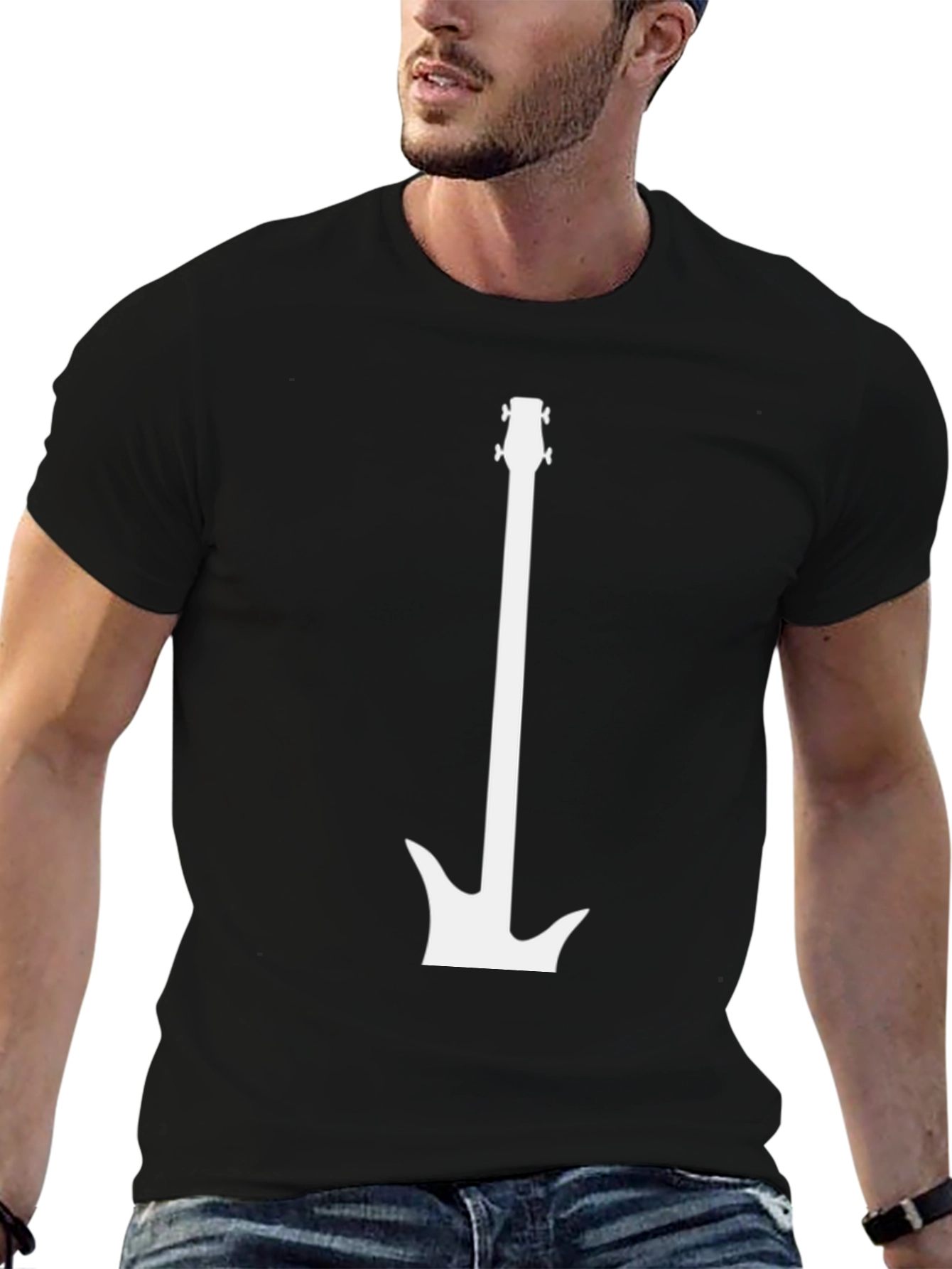 Guitar Silhouette Black T-Shirt