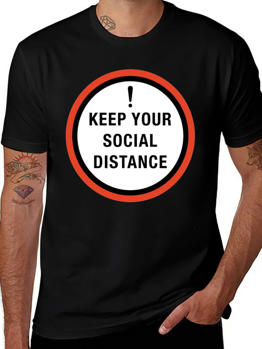 Keep Your Social Distance Graphic Tee - Black