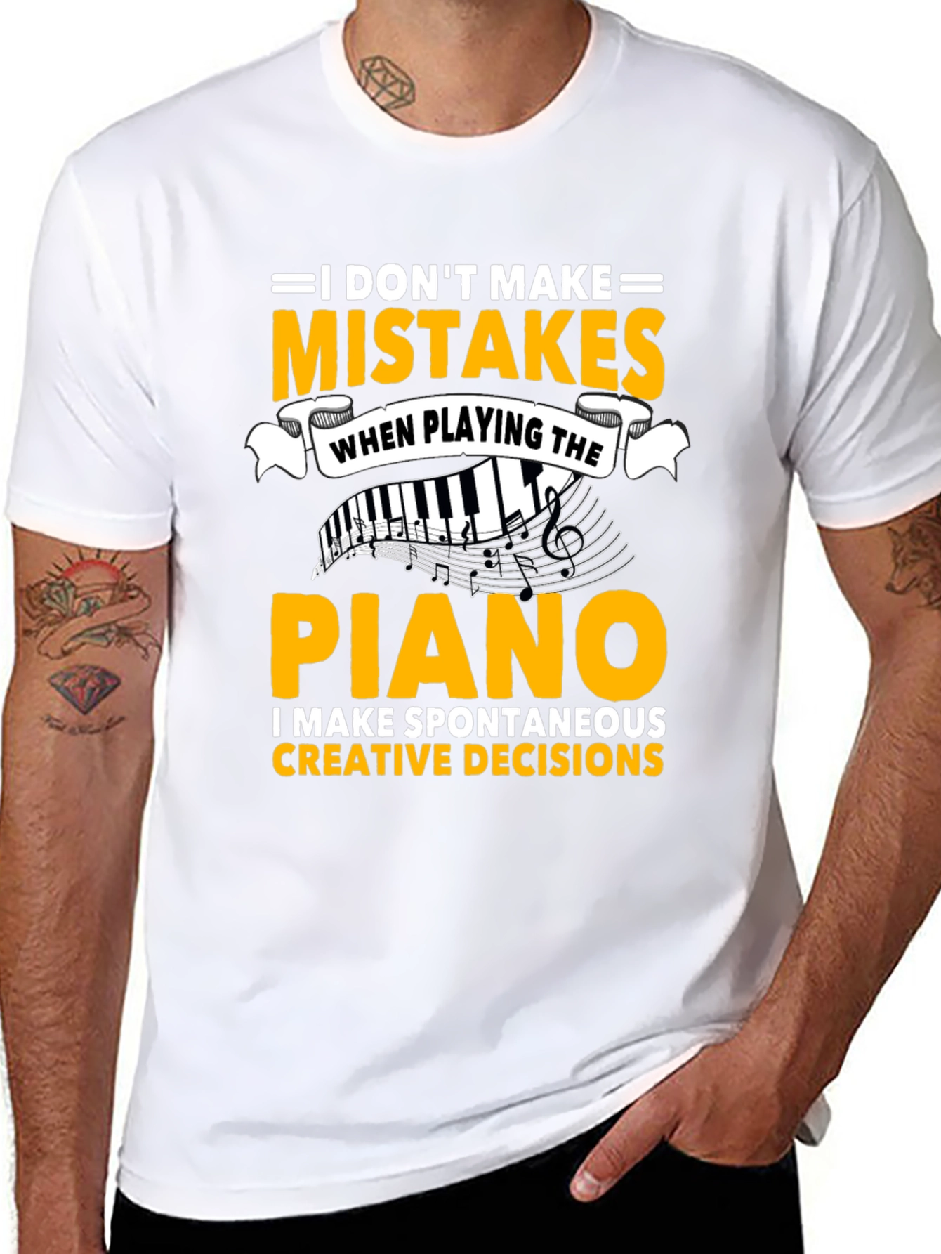 Piano Player T-Shirt: I Dont Make Mistakes