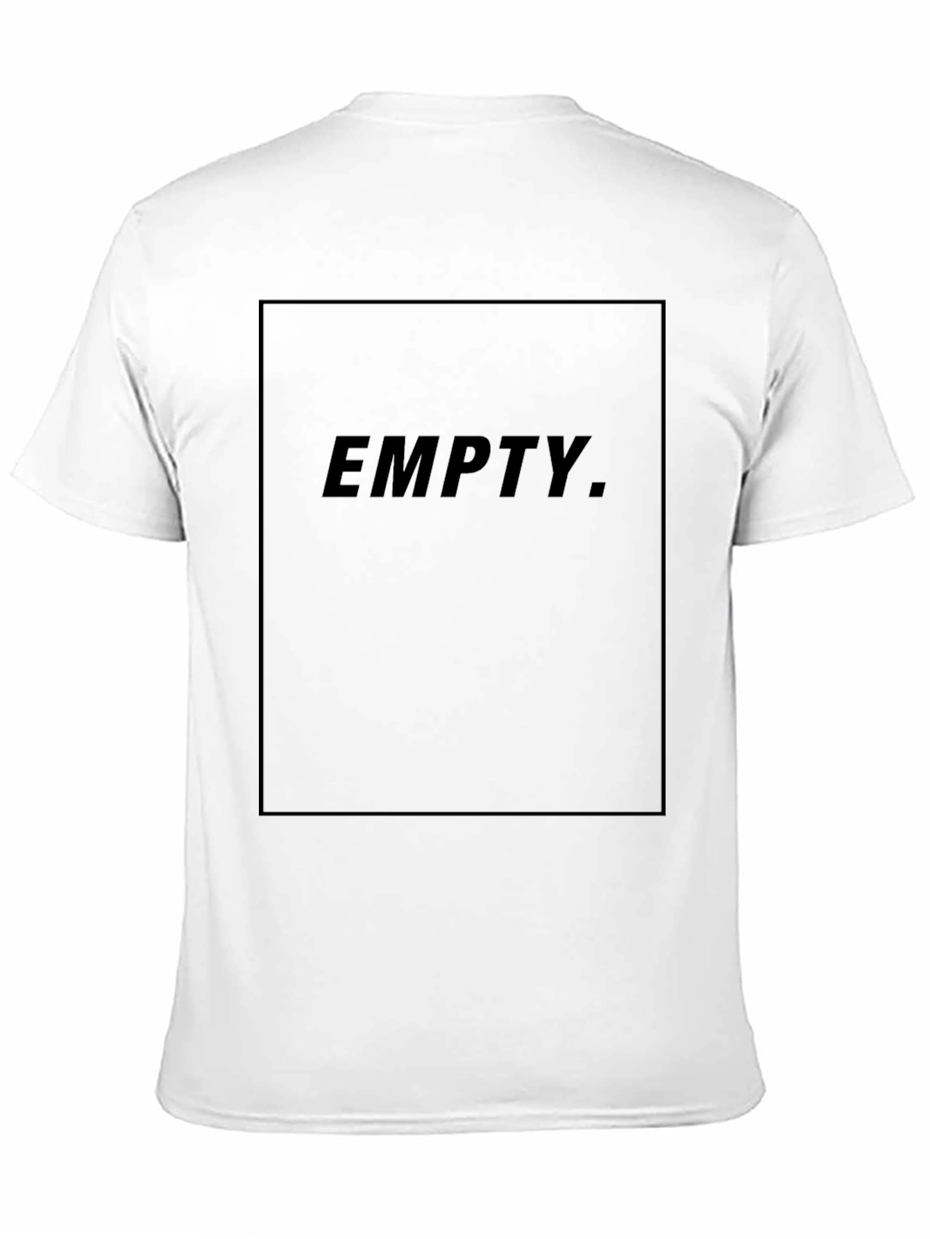 Minimalist EMPTY. Graphic Tee - Black