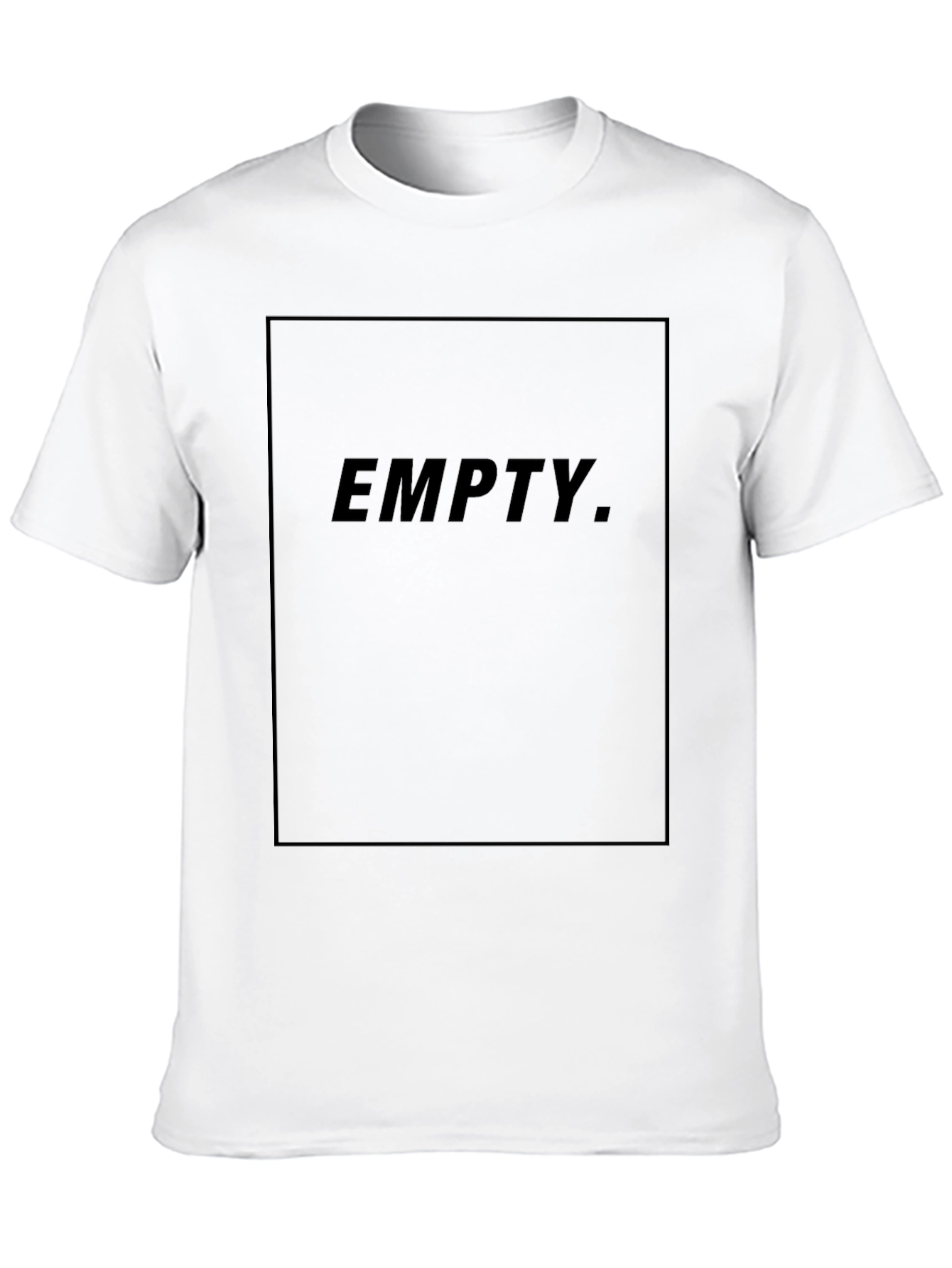 Minimalist EMPTY. Graphic Tee - Black