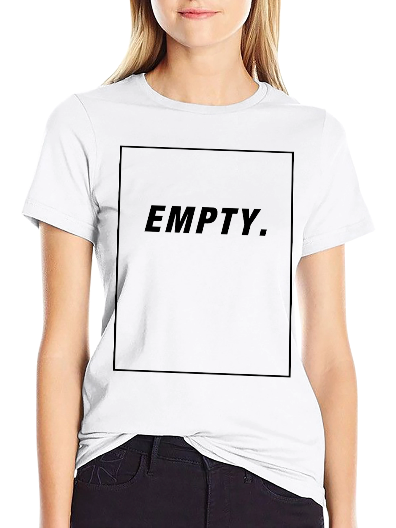 Minimalist EMPTY. Graphic Tee - Black