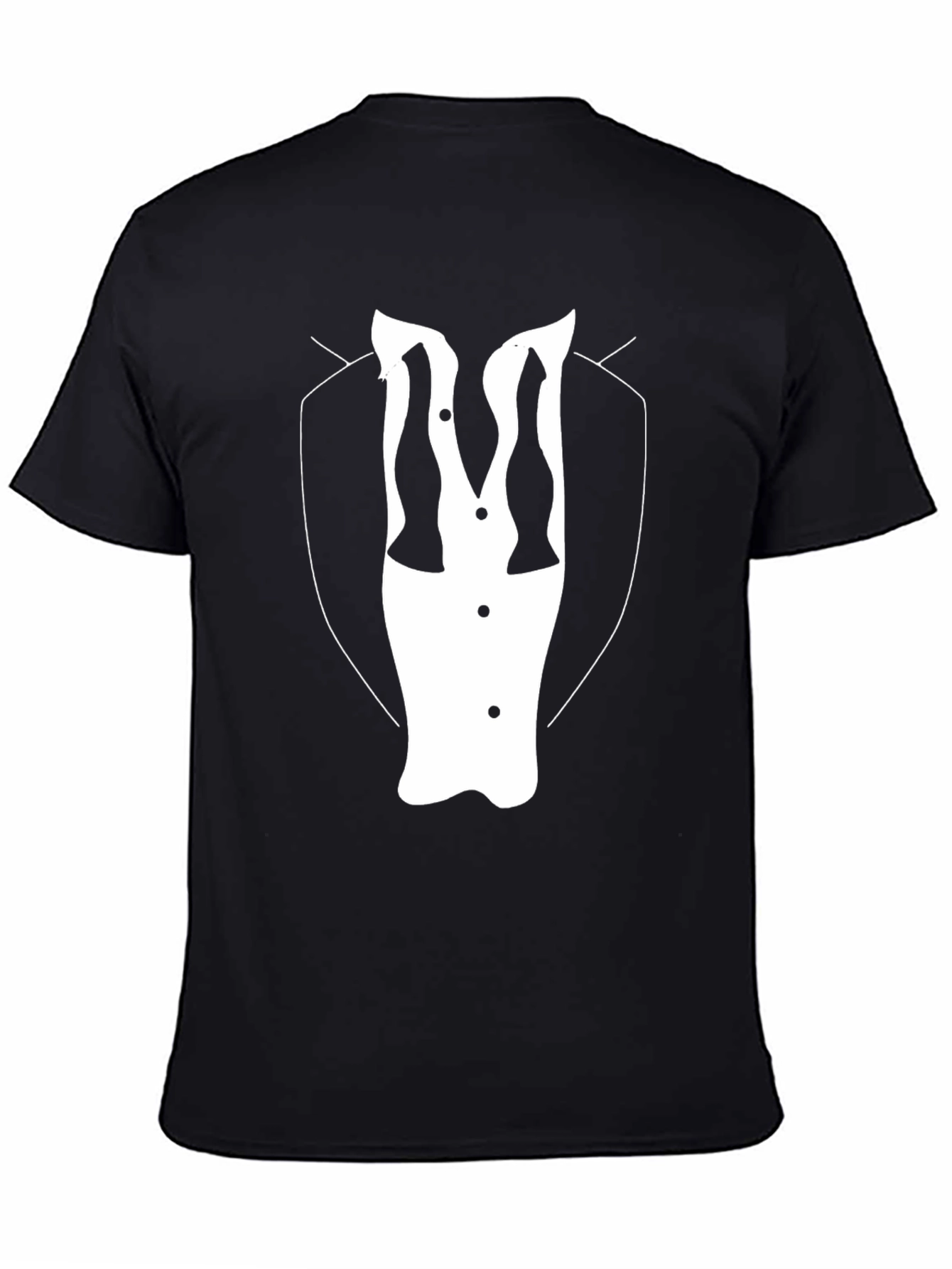 Tuxedo T-Shirt - Stylish Black Tee