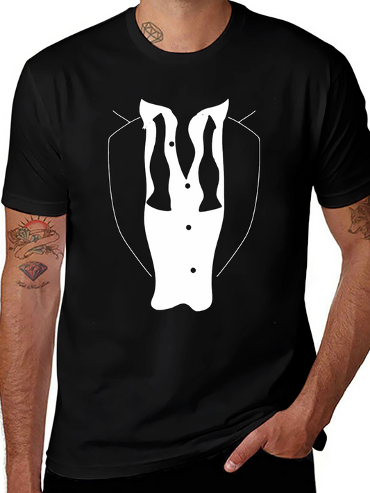 Tuxedo T-Shirt - Stylish Black Tee
