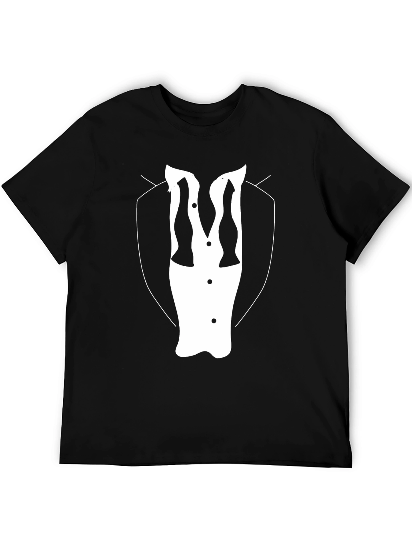 Tuxedo T-Shirt - Stylish Black Tee