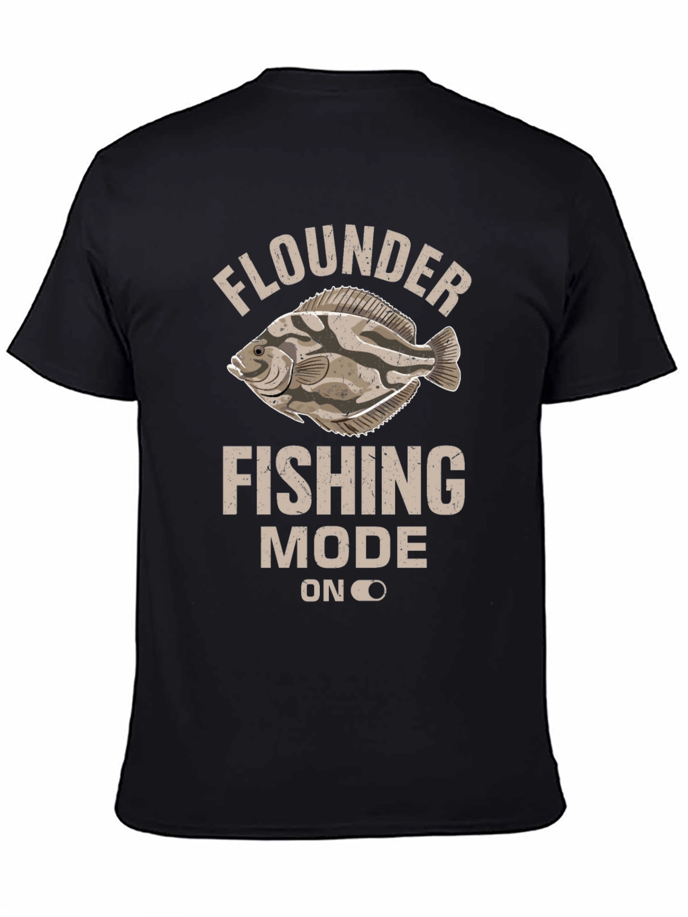 Flounder Fishing Mode On Graphic Tee