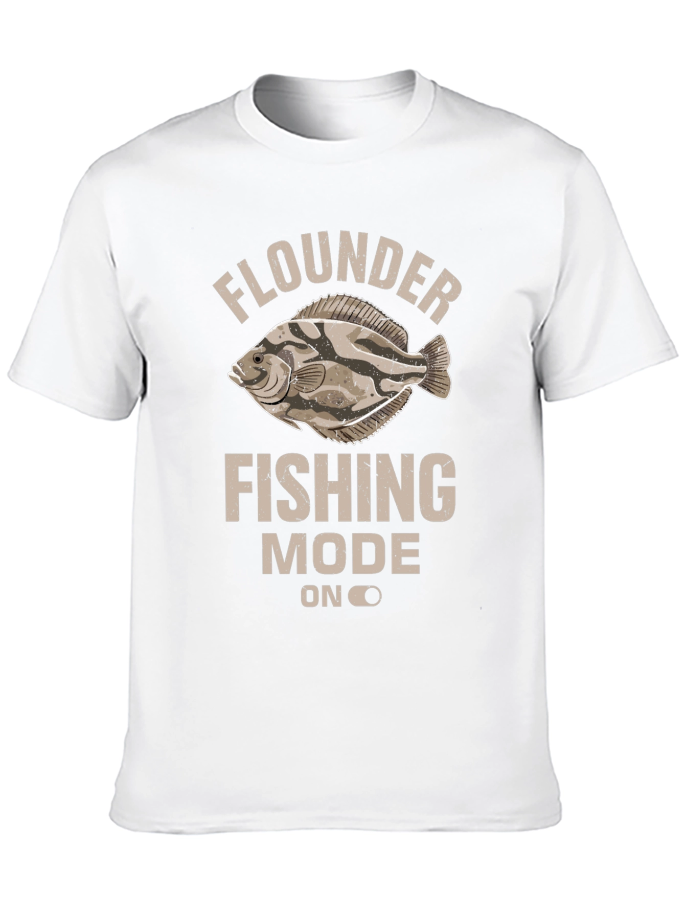 Flounder Fishing Mode On Graphic Tee