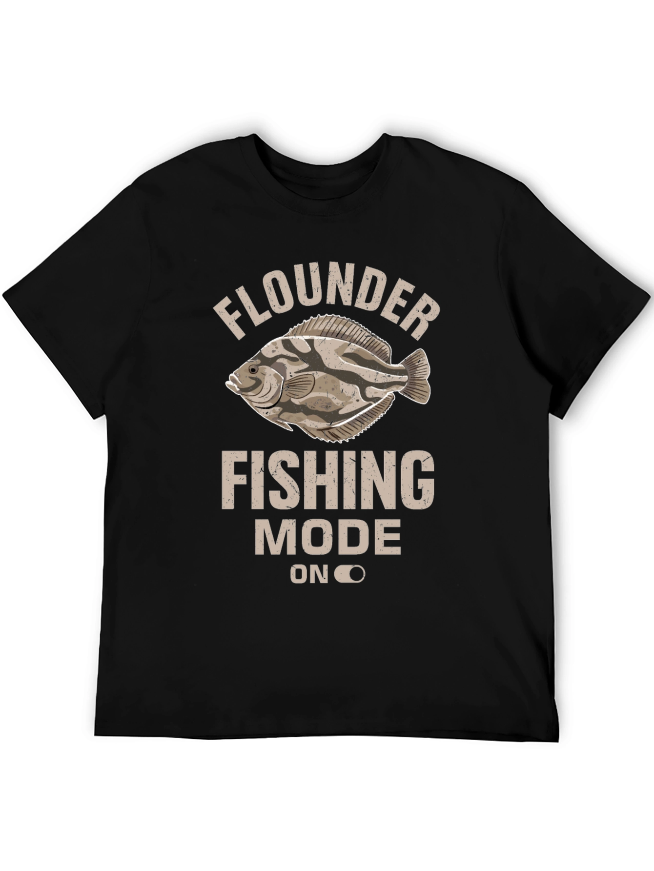 Flounder Fishing Mode On Graphic Tee