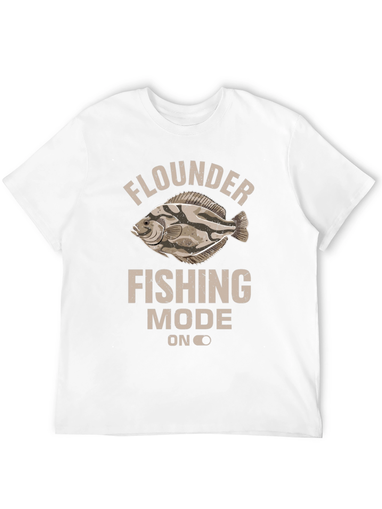 Flounder Fishing Mode On Graphic Tee