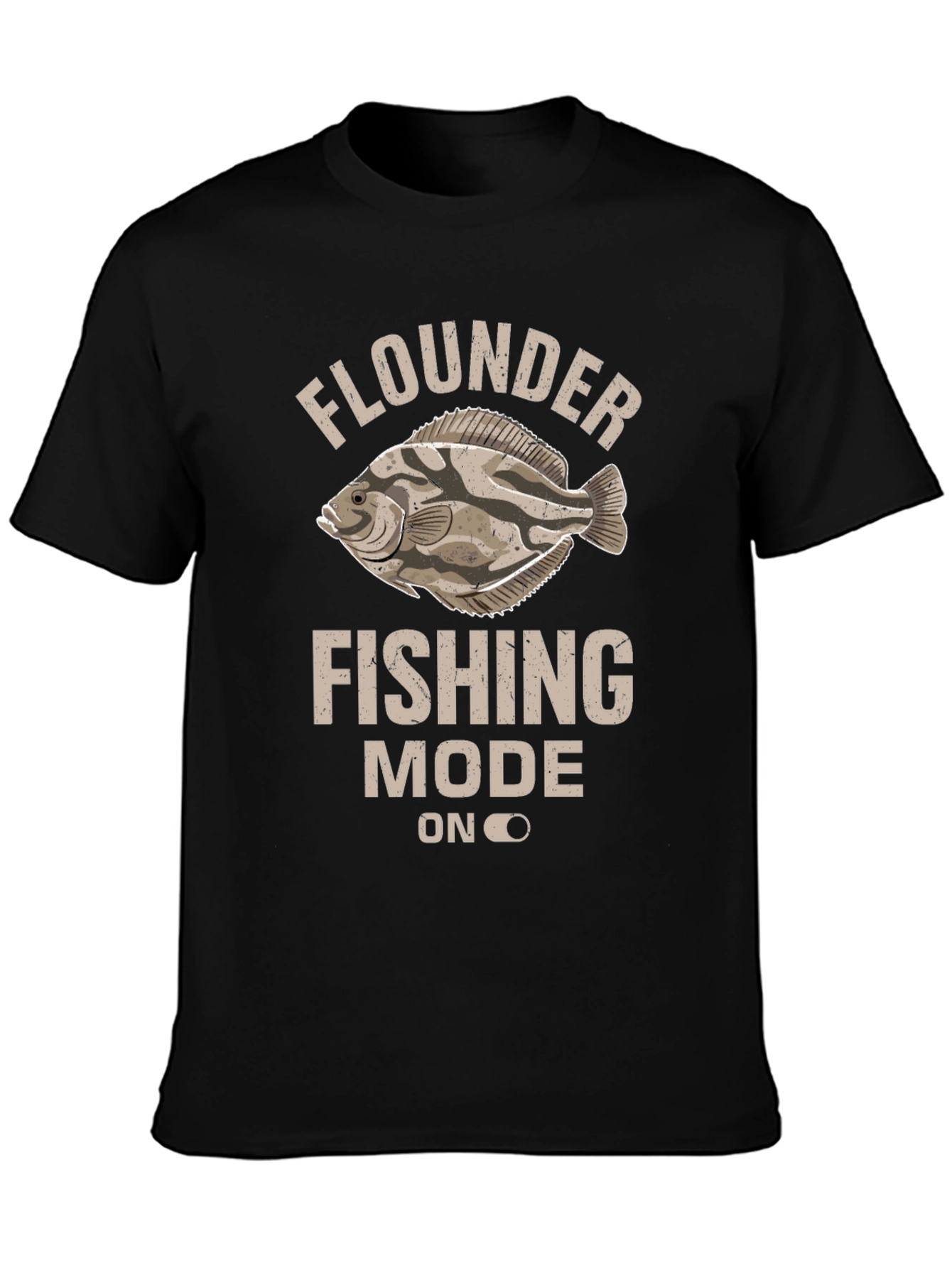 Flounder Fishing Mode On Graphic Tee