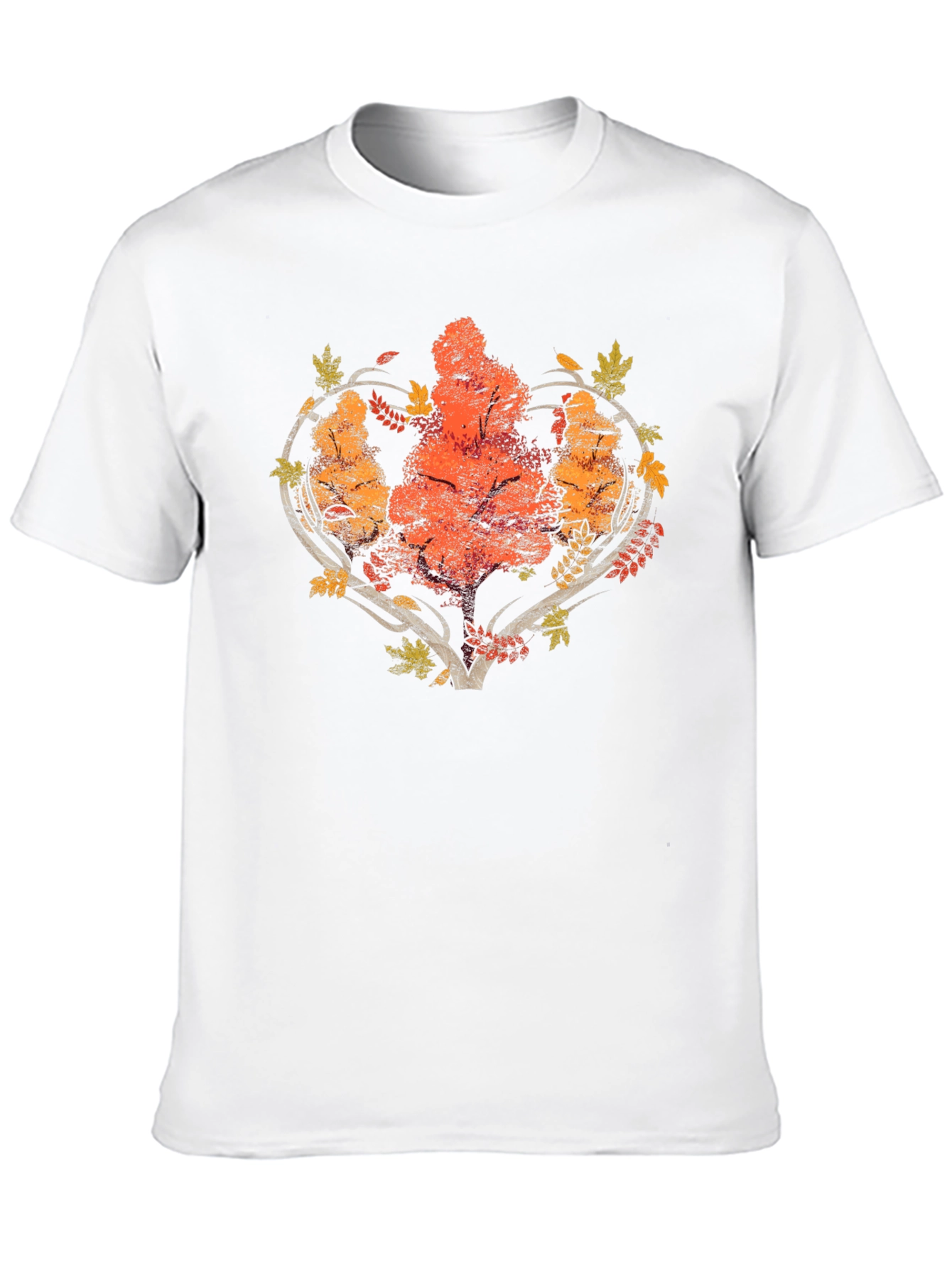 Autumn Tree Heart Graphic Tee - Black