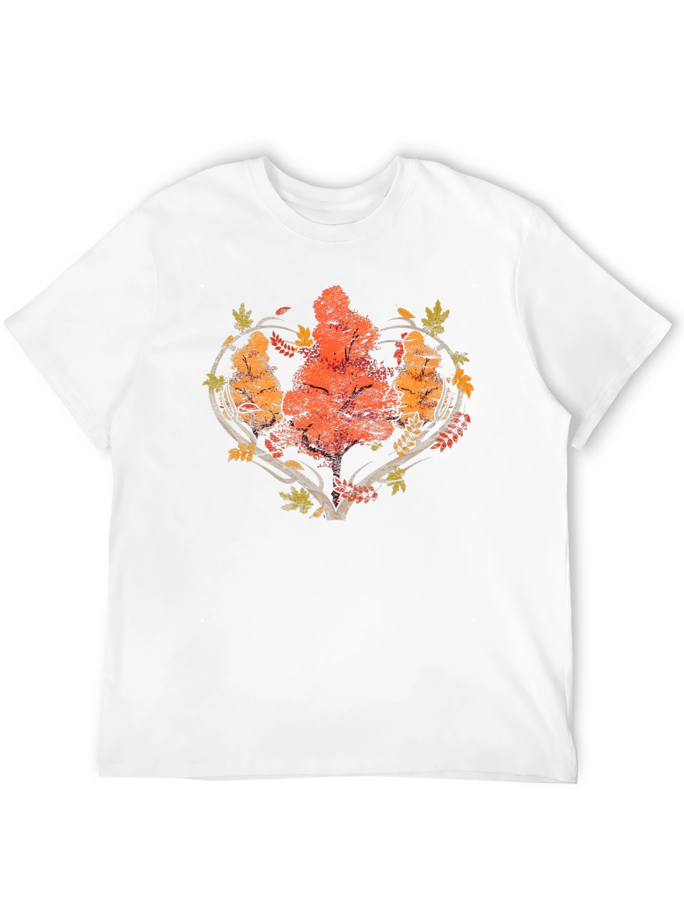 Autumn Tree Heart Graphic Tee - Black