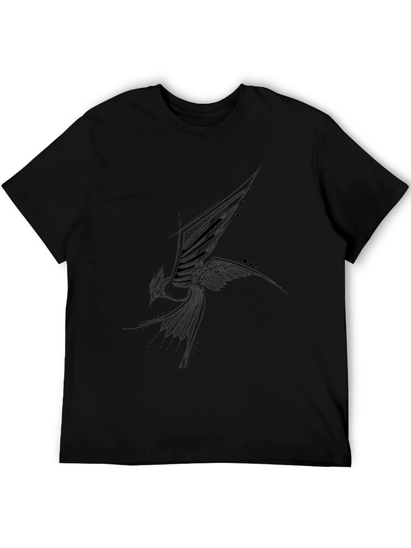 Black T-Shirt with Phoenix Design