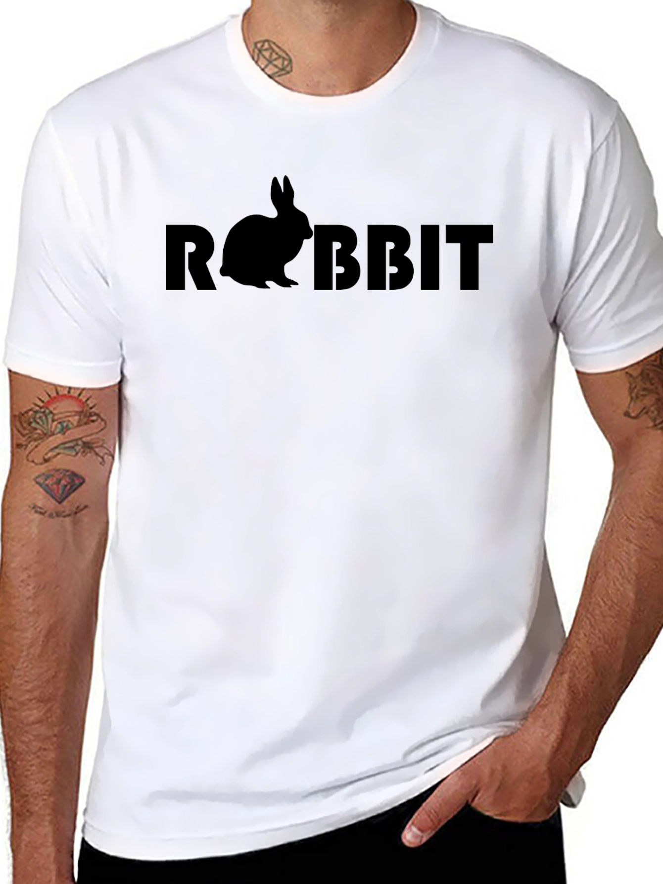 Rabbit Graphic Tee -  Casual Style