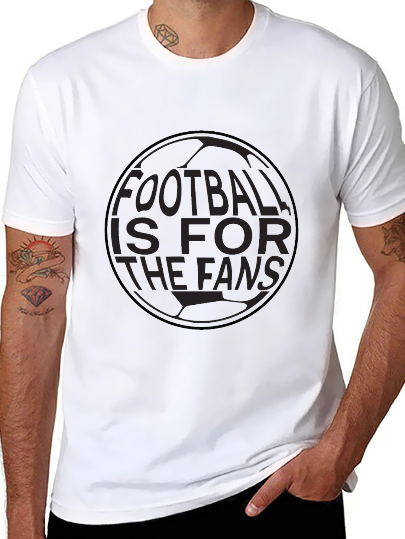 Football Is For The Fans Black T-Shirt
