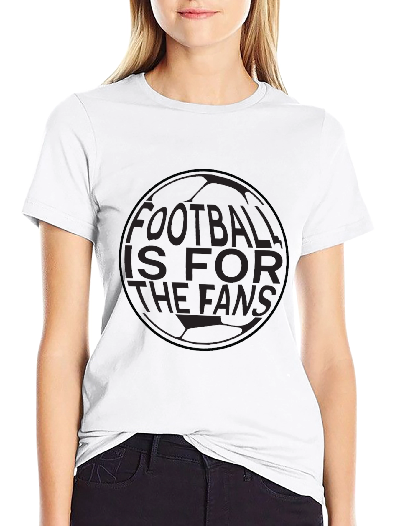 Football Is For The Fans Black T-Shirt
