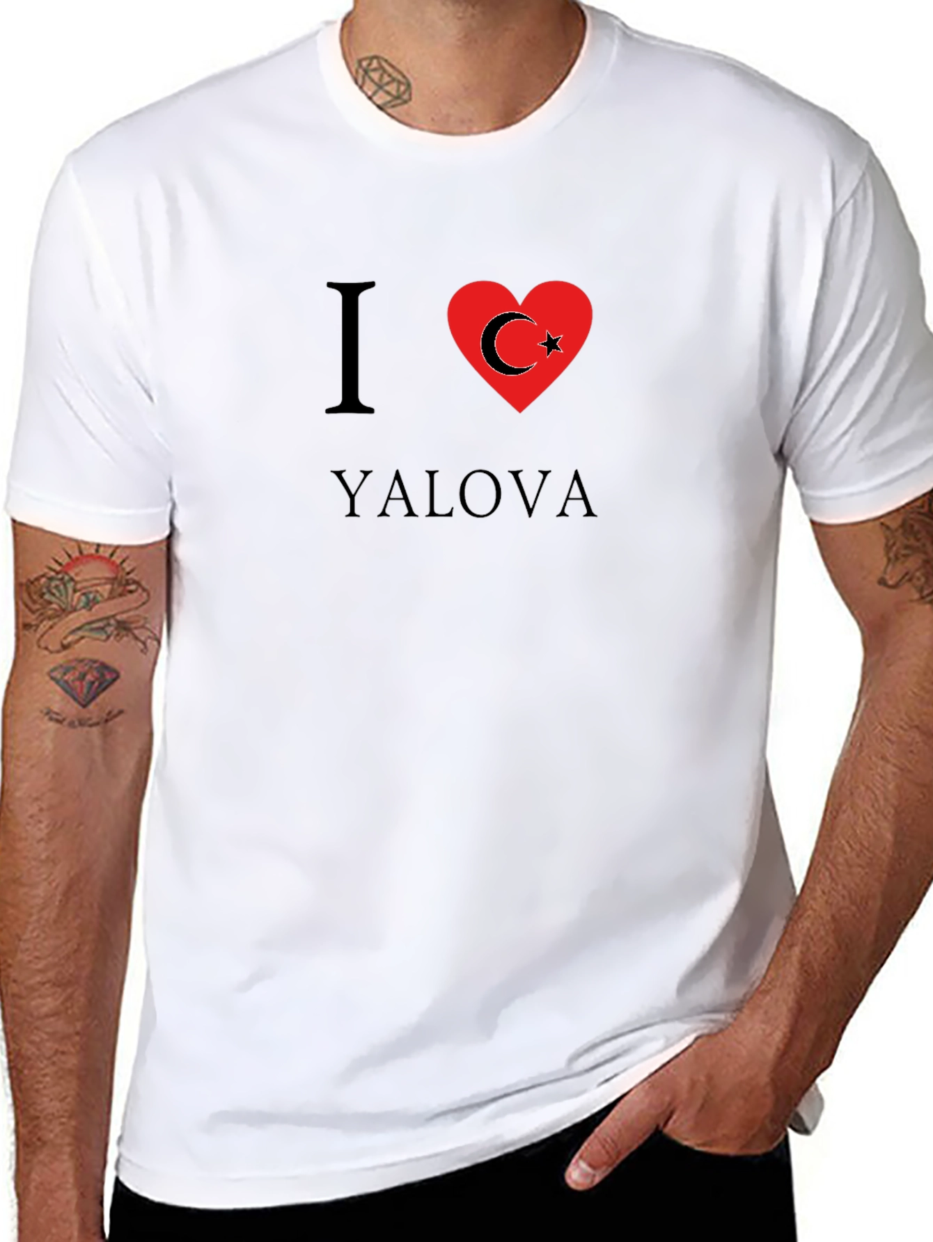 I Love Yalova T-Shirt - Black Turkish Pride Tee