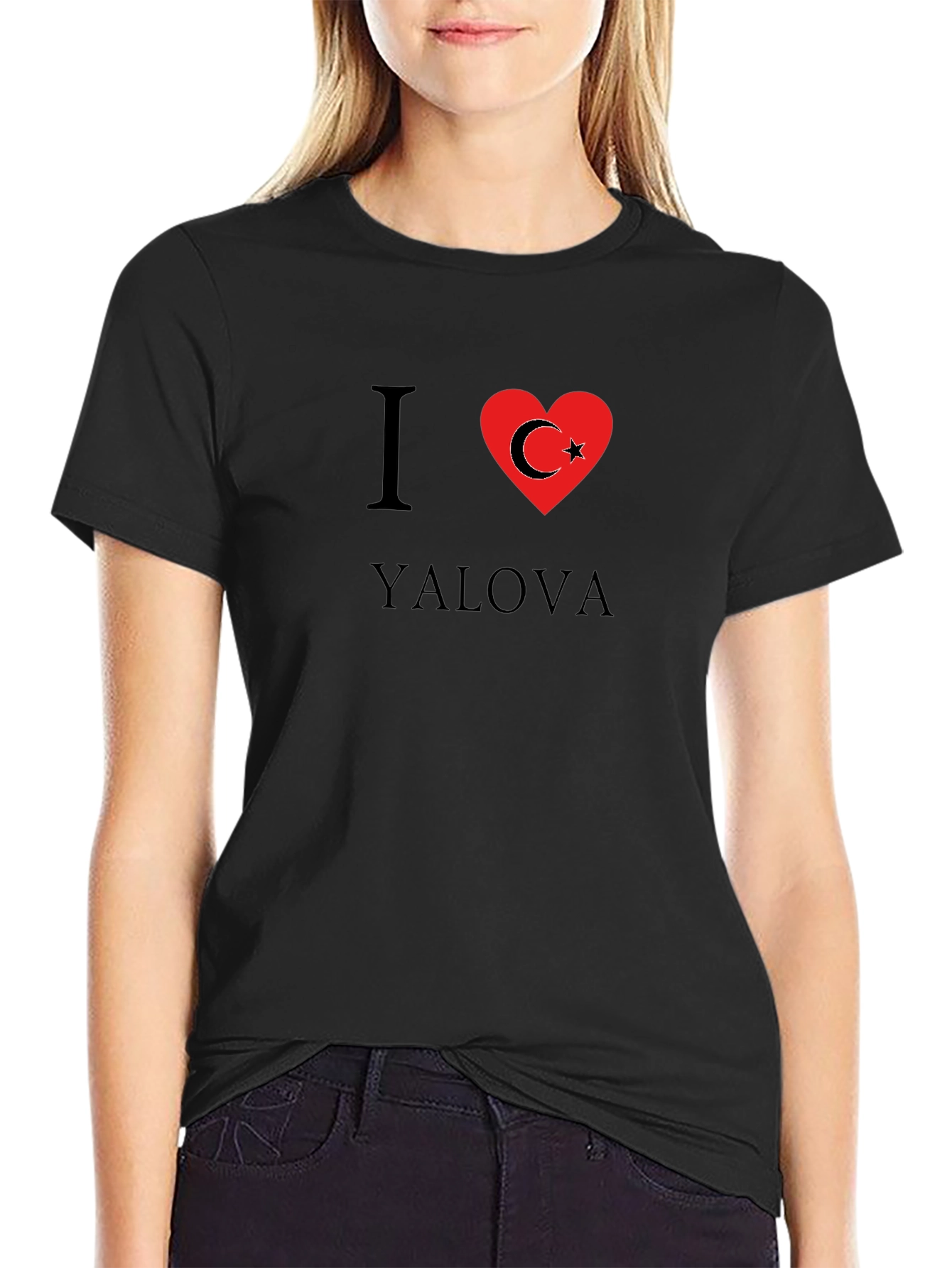 I Love Yalova T-Shirt - Black Turkish Pride Tee
