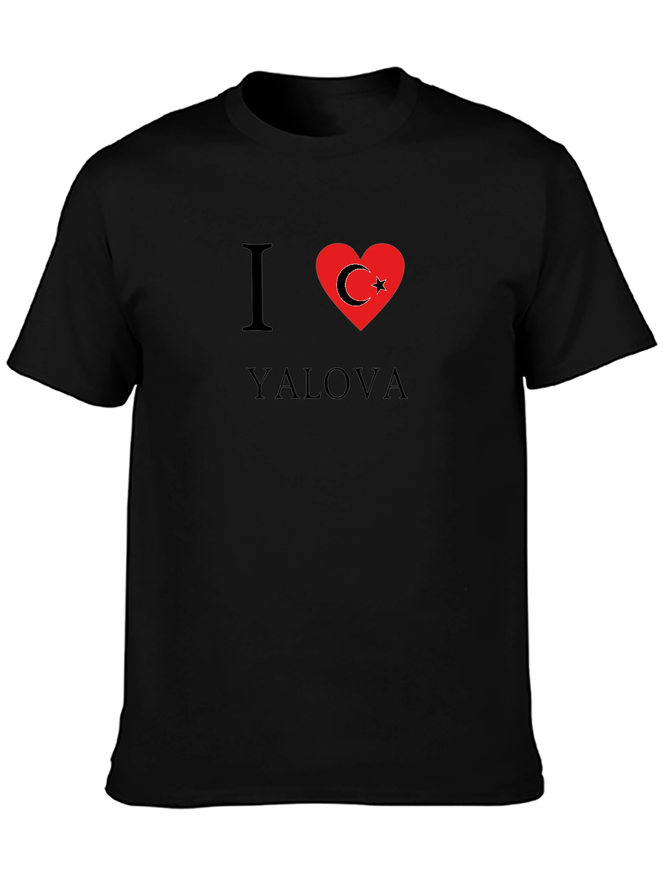 I Love Yalova T-Shirt - Black Turkish Pride Tee