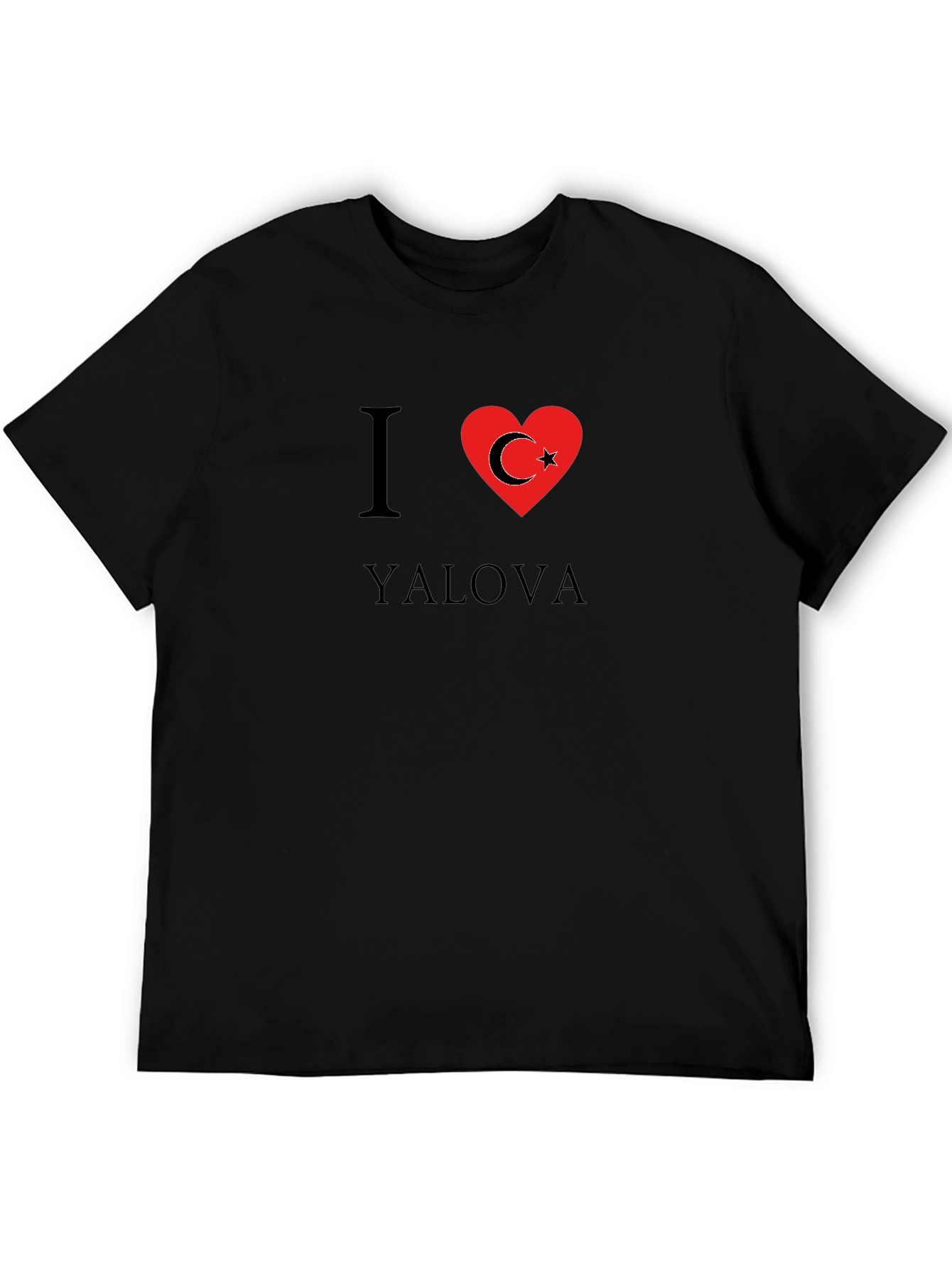 I Love Yalova T-Shirt - Black Turkish Pride Tee