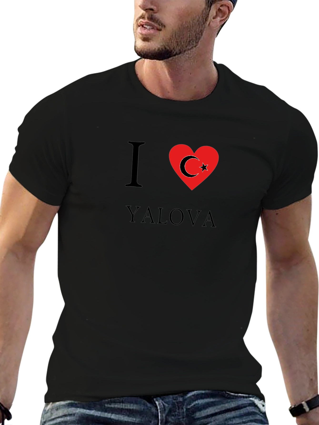 I Love Yalova T-Shirt - Black Turkish Pride Tee